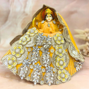 Handmade Designer Tejikaa Mata Rani Dress - Perfect for Janmashtami | Laddu Gopal Dress, Kanha Ji Poshak, Bal Gopal & Krishna Ji Dress