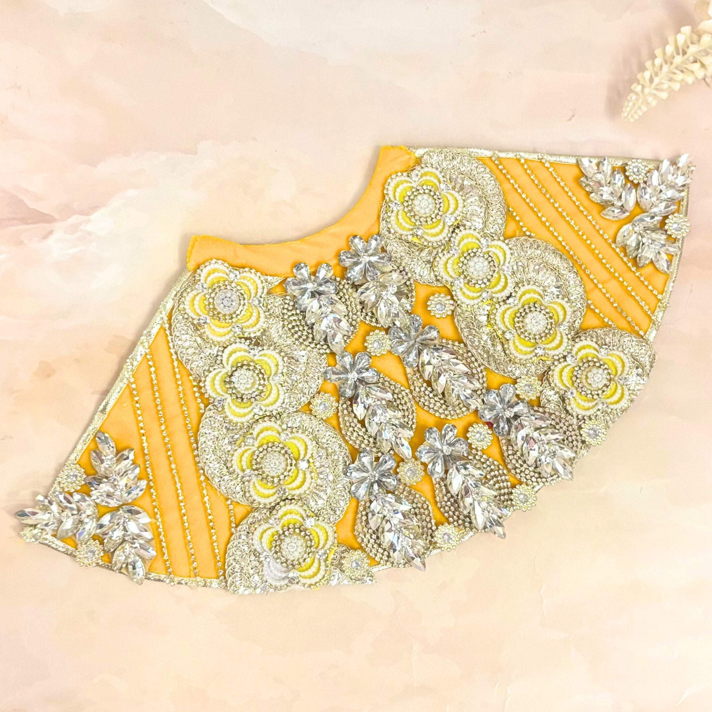 Handmade Designer Kanakleela Radhe Krishna Dress - Fancy Laddu Gopal Poshak for Janmashtami, Bal Gopal & Krishna Ji Dress