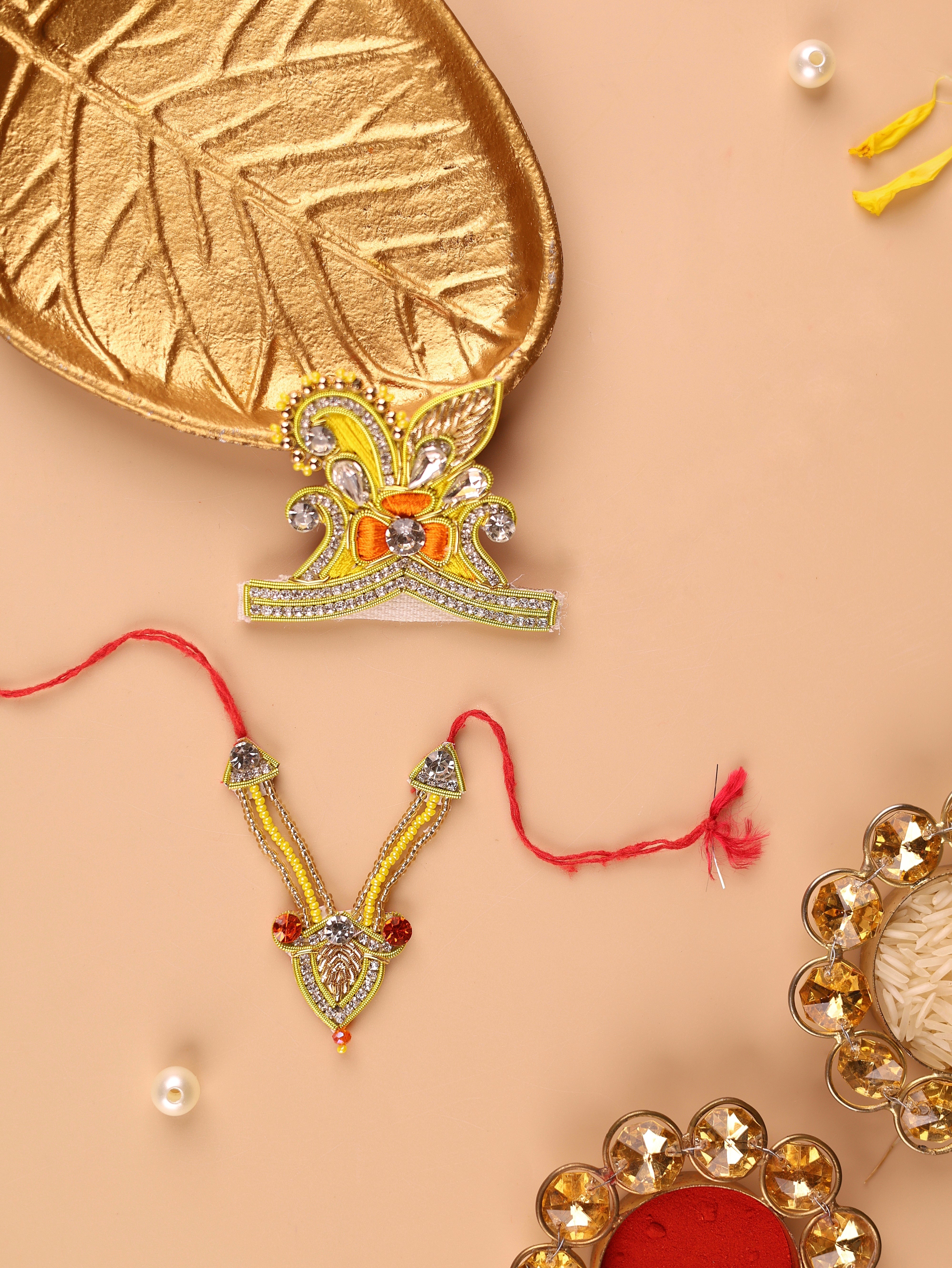 Handmade Yellow Pushp Mala Laddu Gopal Dress | Designer Kanha Ji Poshak for Janmashtami | Fancy Bal Gopal & Krishna Ji Dress