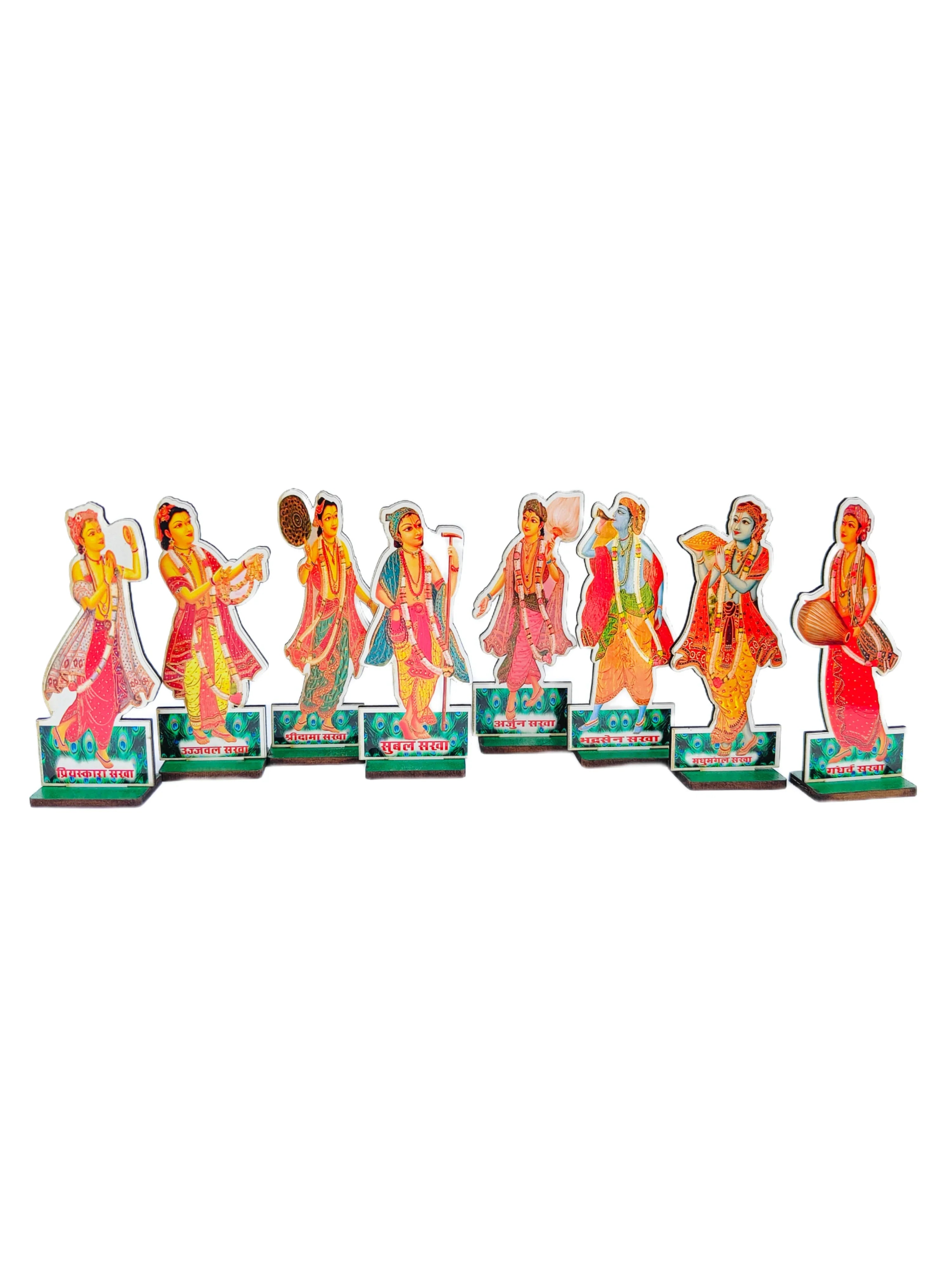 Brij Sugandha Ashth Sakha Set Wooden MDF Cut Out Set