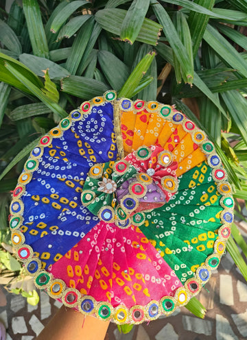 Handmade Heavy Multi-Color Laddu Gopal Dress with Pagdi & Choli | Designer Kanha Ji Poshak for Janmashtami | Fancy Bal Gopal & Krishna Ji Dress