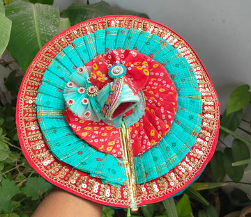 Handmade Heavy Multi-Color Laddu Gopal Dress with Pagdi | Designer Kanha Ji Poshak for Janmashtami | Fancy Bal Gopal & Krishna Ji Dress