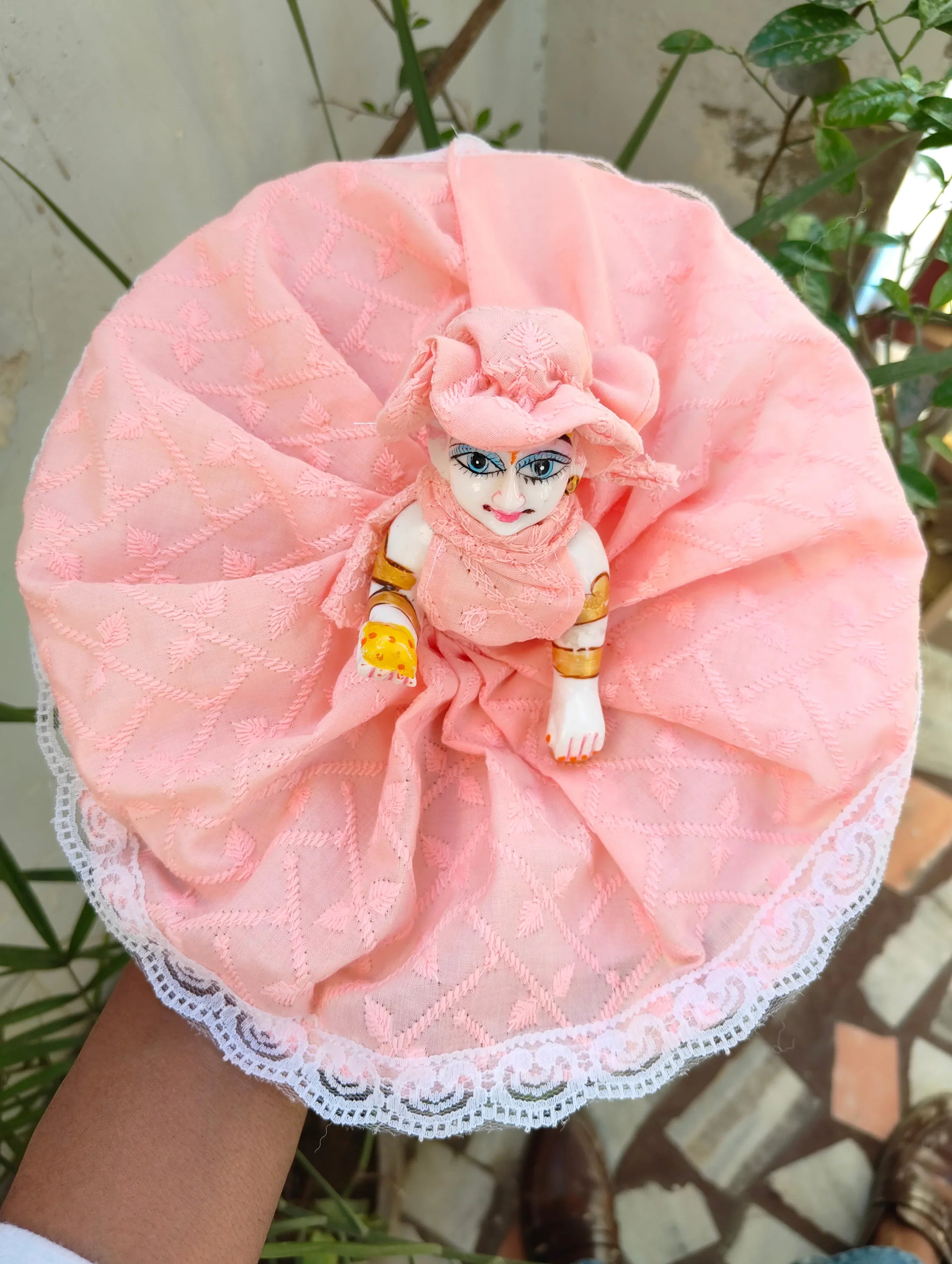 Pack of 2 Beautiful Handmade Laddu Gopal Dresses - Designer Kanha Ji Poshak for Janmashtami, Fancy Bal Gopal & Krishna Ji Dress in Random Colors