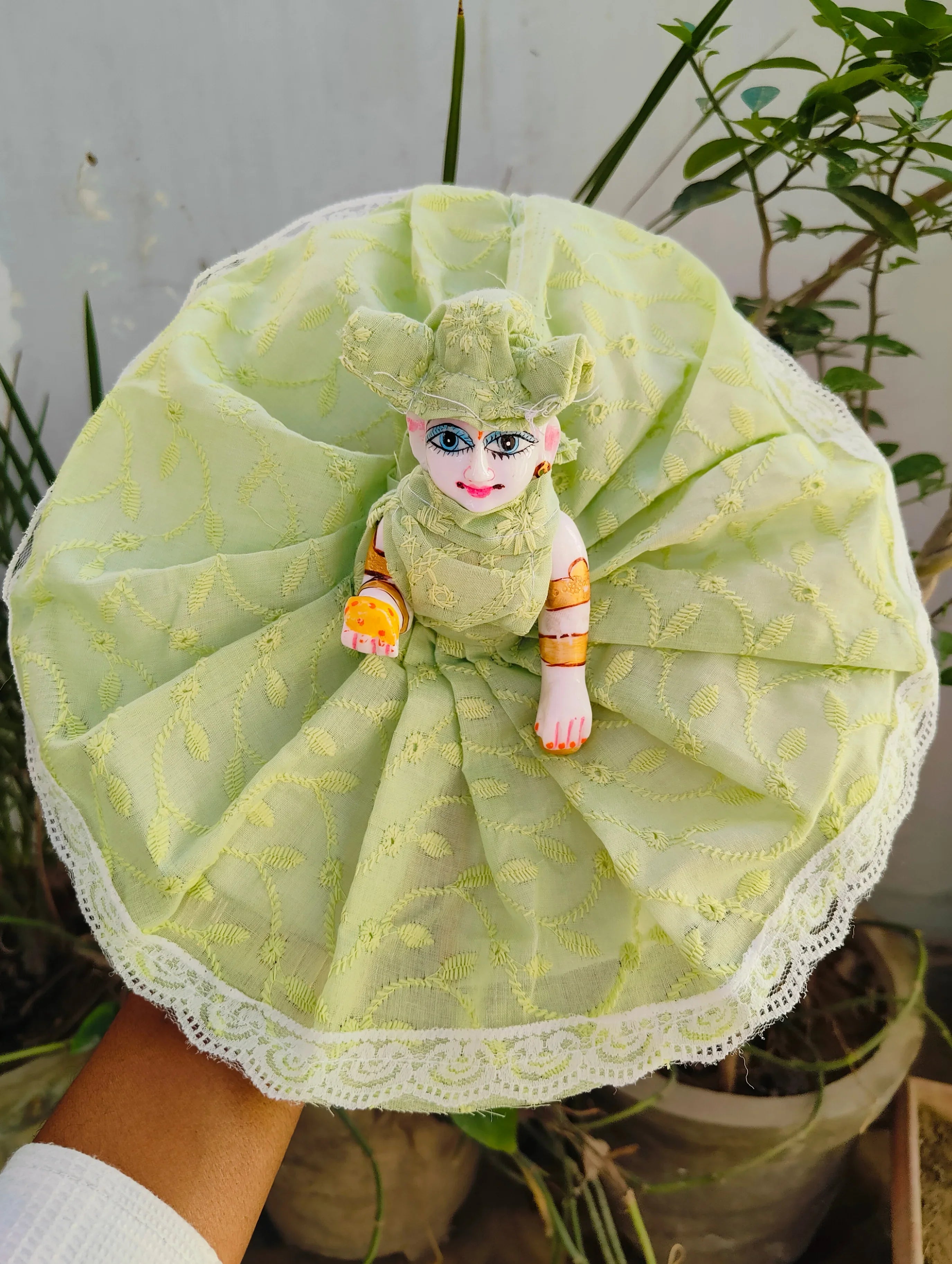 Pack of 2 Beautiful Handmade Laddu Gopal Dresses - Designer Kanha Ji Poshak for Janmashtami, Fancy Bal Gopal & Krishna Ji Dress in Random Colors