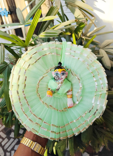 Handmade Net Frill Summer Special Laddu Gopal Dress with Choli - Designer Kanha Ji Poshak for Janmashtami, Fancy Bal Gopal & Krishna Ji Dress