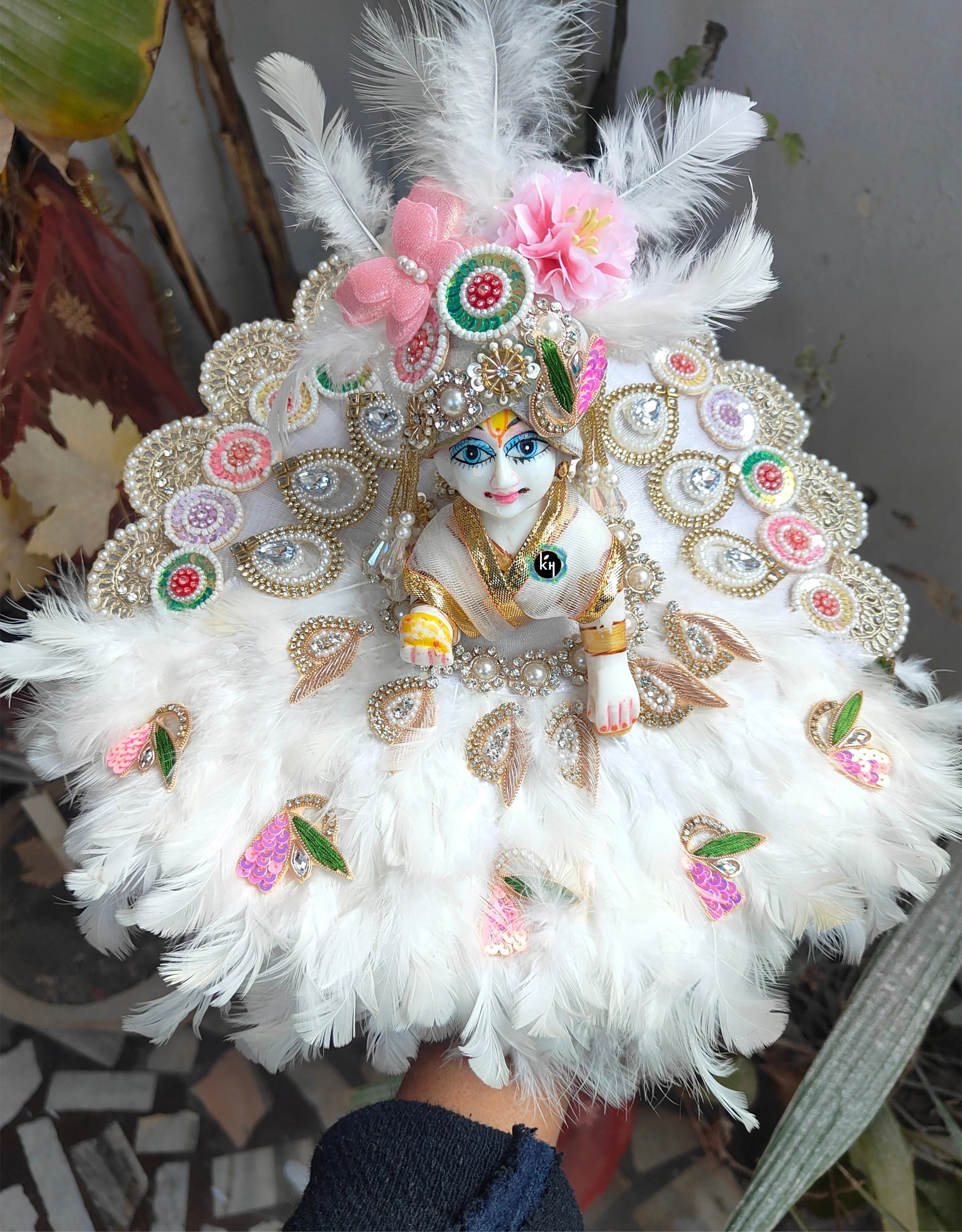 Handmade Holi Special Laddu Gopal Dress with Pagdi & Choli | Designer Kanha Ji Poshak for Janmashtami | Fancy Bal Gopal & Krishna Ji Dress