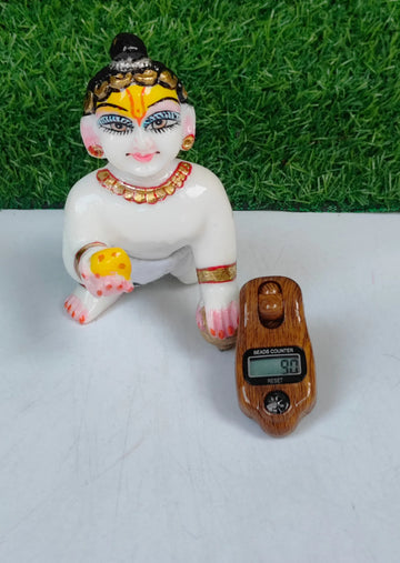 Wooden colour finger counter mala for laddu gopal ji (random colour)