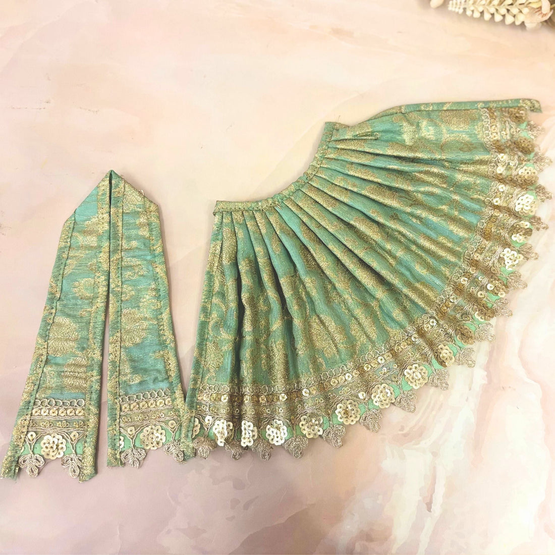 Handmade Harini Mata Rani Dress - Designer Laddu Gopal Dress, Kanha Ji Poshak, Bal Gopal Dress for Janmashtami Festival