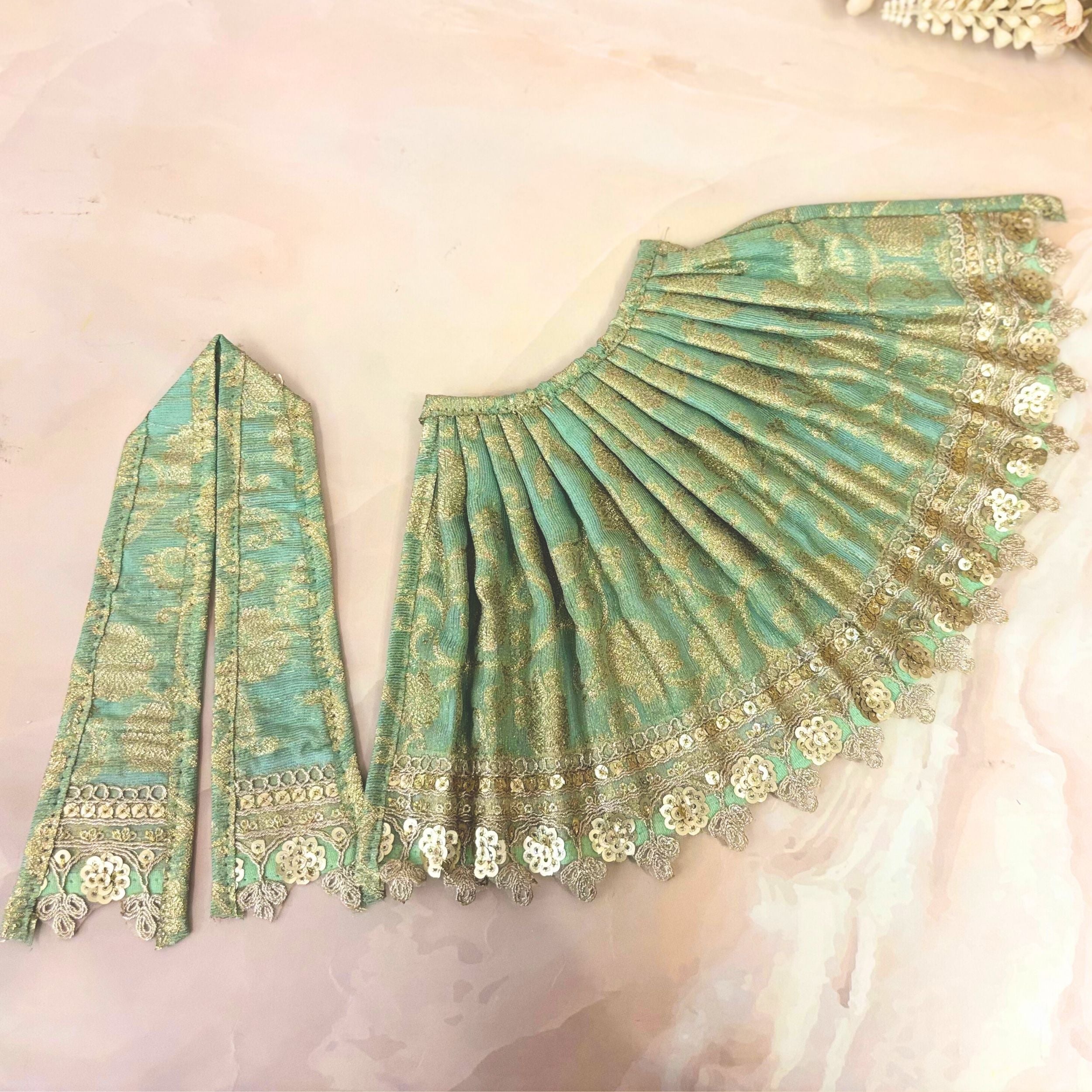 Handmade Harini Mata Rani Dress - Designer Laddu Gopal Dress, Kanha Ji Poshak, Bal Gopal Dress for Janmashtami Festival