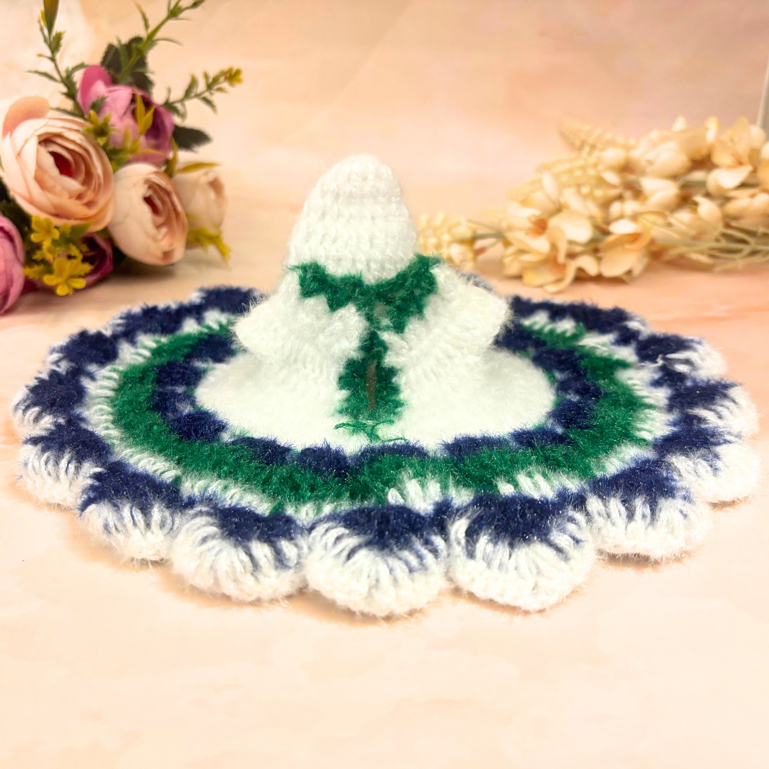 Handmade Harileela Woollen Laddu Gopal Dress - Designer Kanha Ji Poshak, Fancy Bal Gopal Dress for Janmashtami Celebrations