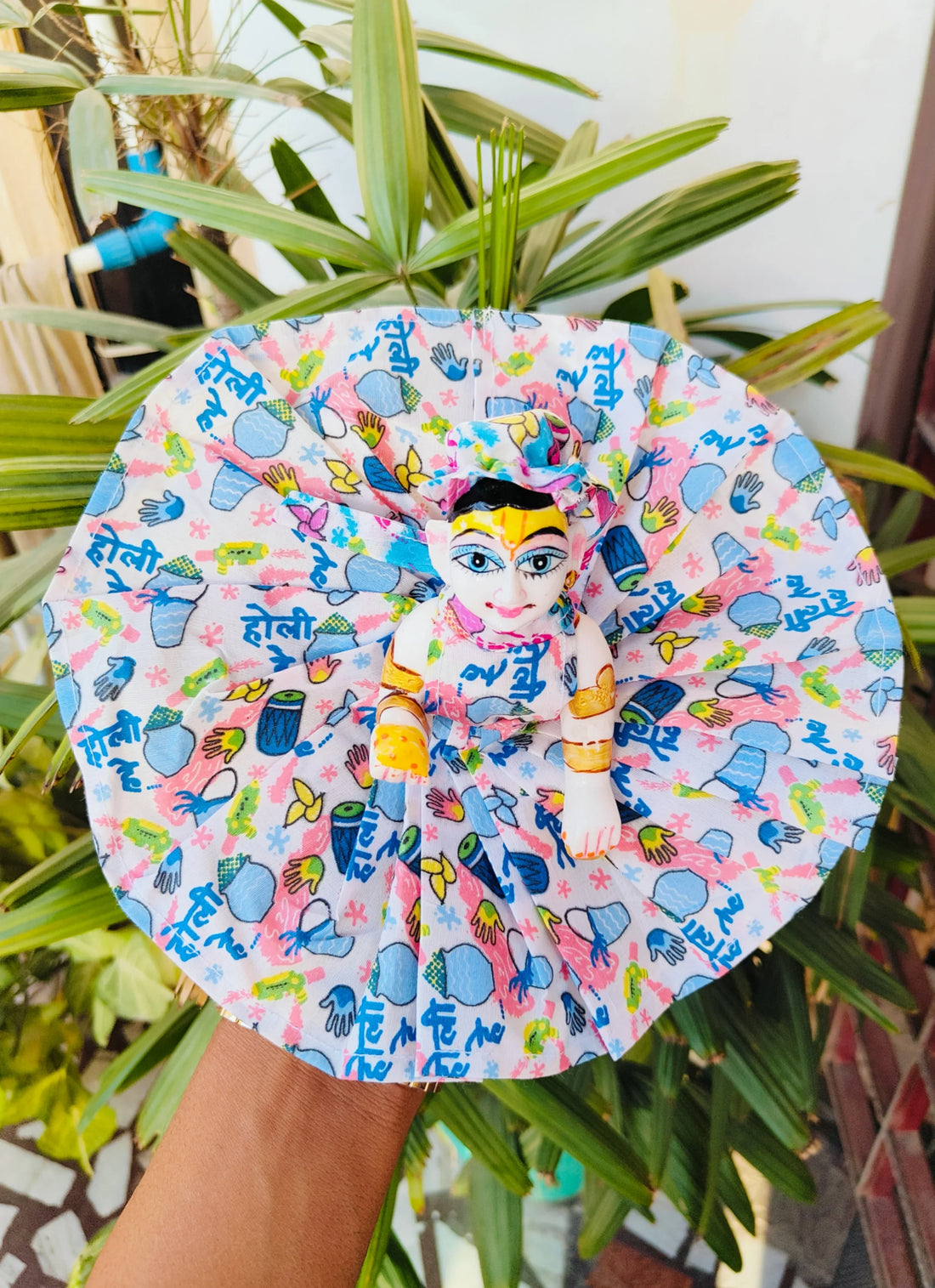 Handmade Multicolor Laddu Gopal Dress Set - 3 Pack of Designer Kanha Ji Poshak for Janmashtami | Fancy Bal Gopal & Krishna Ji Dress