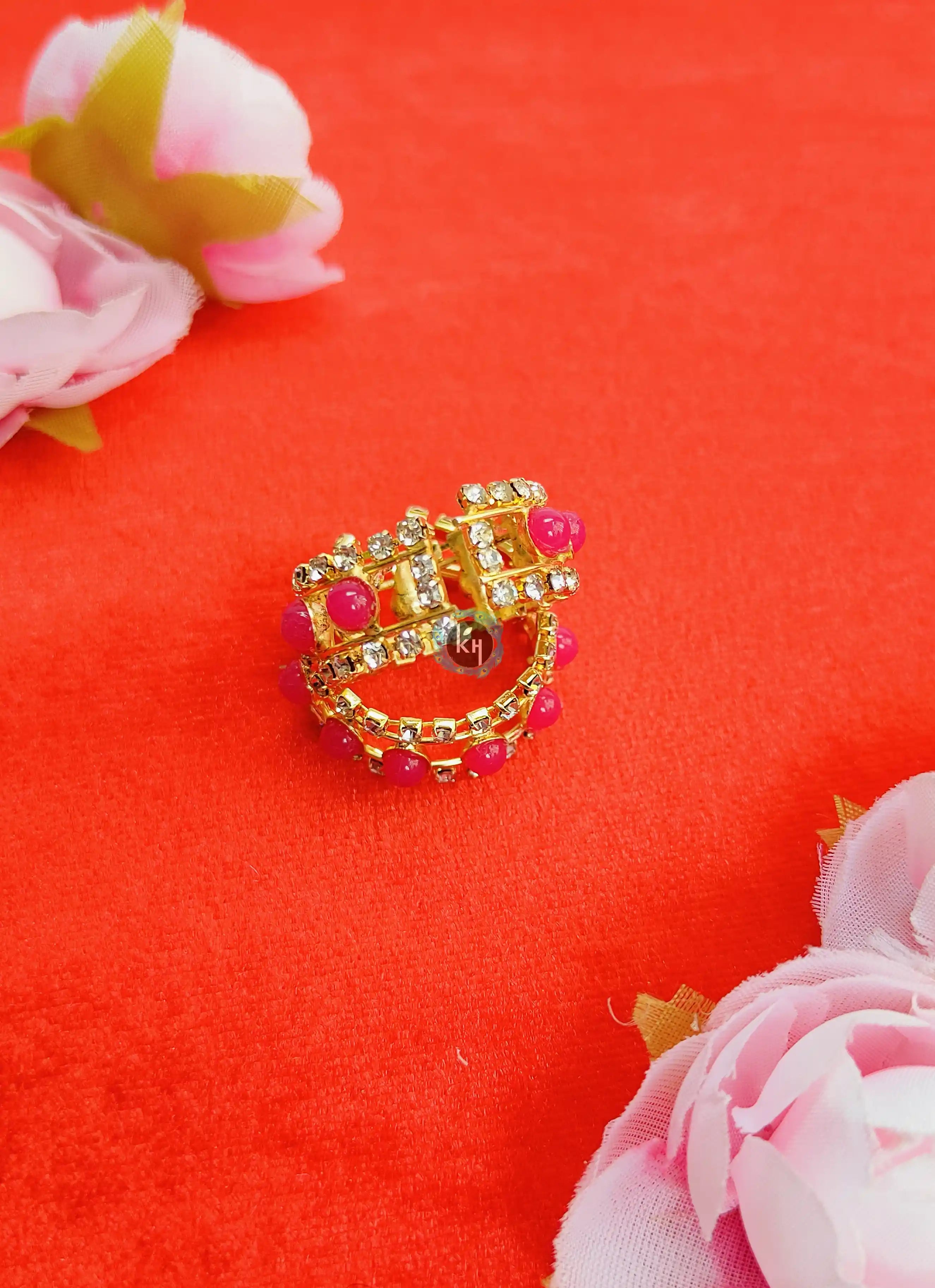 Handmade Moti Kangan for Laddu Gopal Ji - Designer Kanha Ji Poshak, Perfect for 1-7 No. Laddu Ji - Fancy Bal Gopal Dress for Janmashtami Celebrations