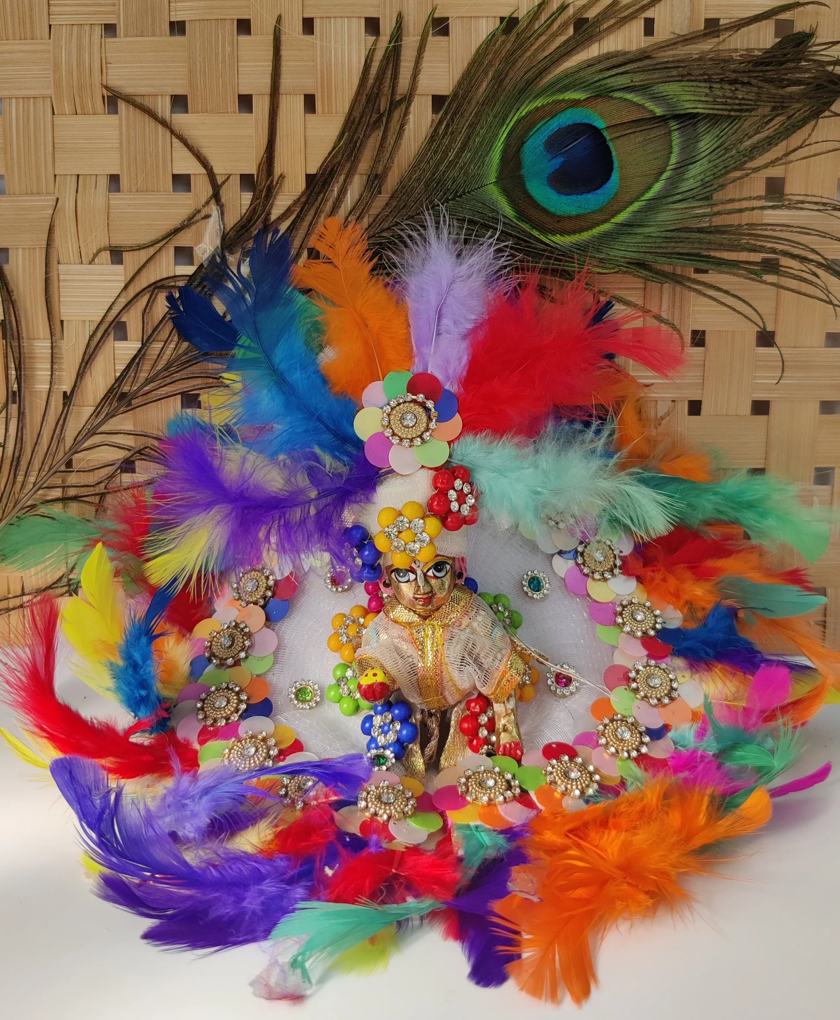 Handmade Heavy Holi Laddu Gopal Dress with Pagdi | Designer Kanha Ji Poshak for Janmashtami | Fancy Bal Gopal & Krishna Ji Dress