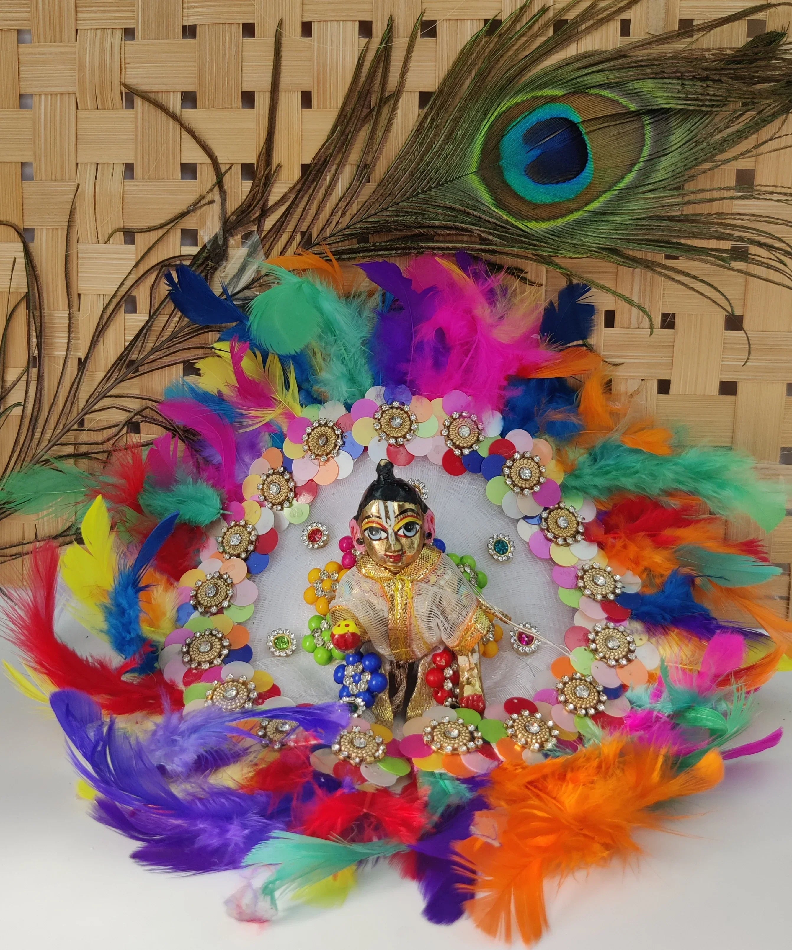 Handmade Heavy Holi Laddu Gopal Dress with Pagdi | Designer Kanha Ji Poshak for Janmashtami | Fancy Bal Gopal & Krishna Ji Dress