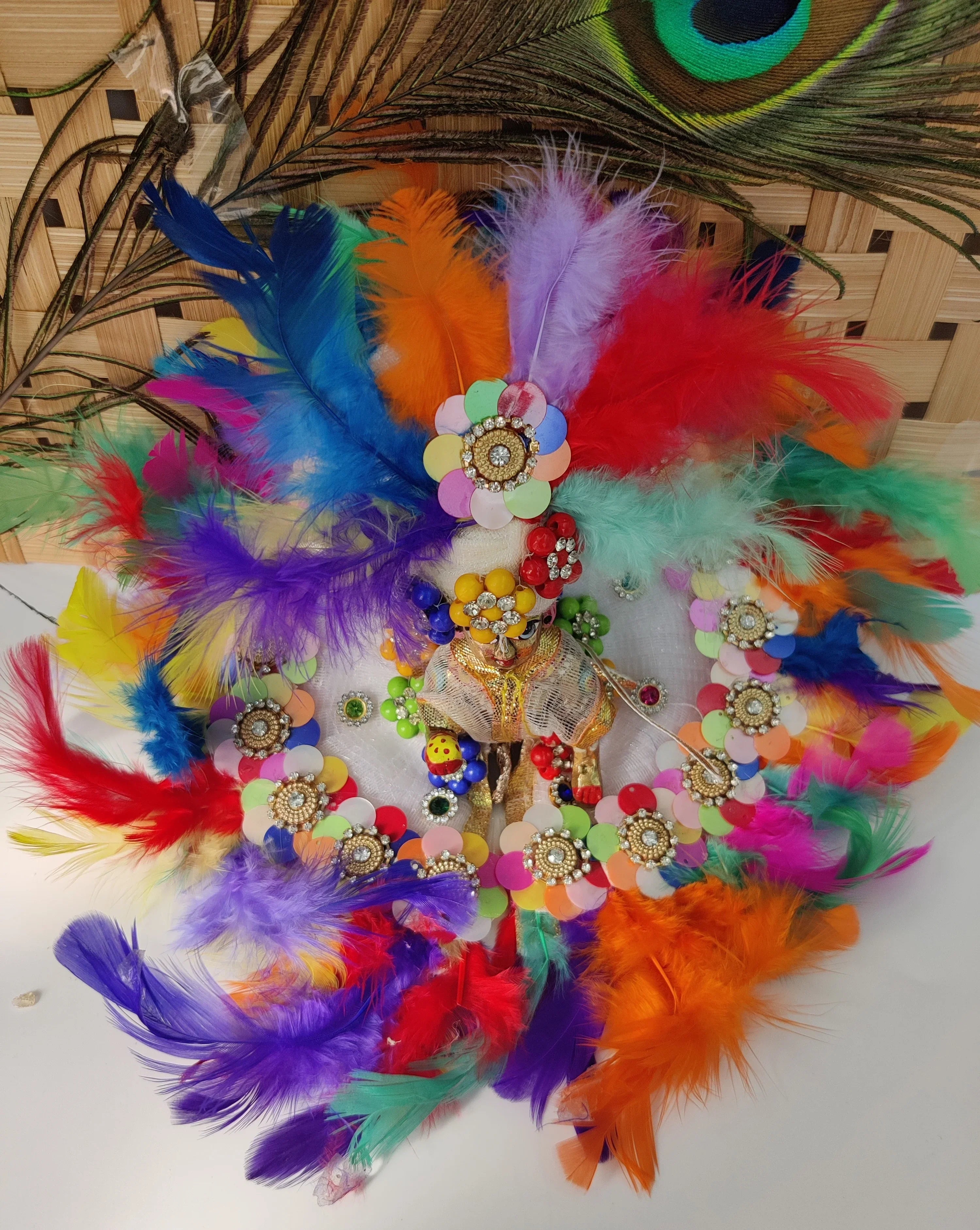 Handmade Heavy Holi Laddu Gopal Dress with Pagdi | Designer Kanha Ji Poshak for Janmashtami | Fancy Bal Gopal & Krishna Ji Dress
