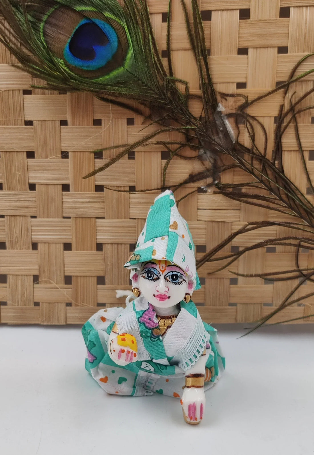 Handmade Laddu Gopal Dress Pack of 4 - Summer Dhoti Kurta Set with Random Prints & Colors | Designer Kanha Ji Poshak for Janmashtami & Festivals