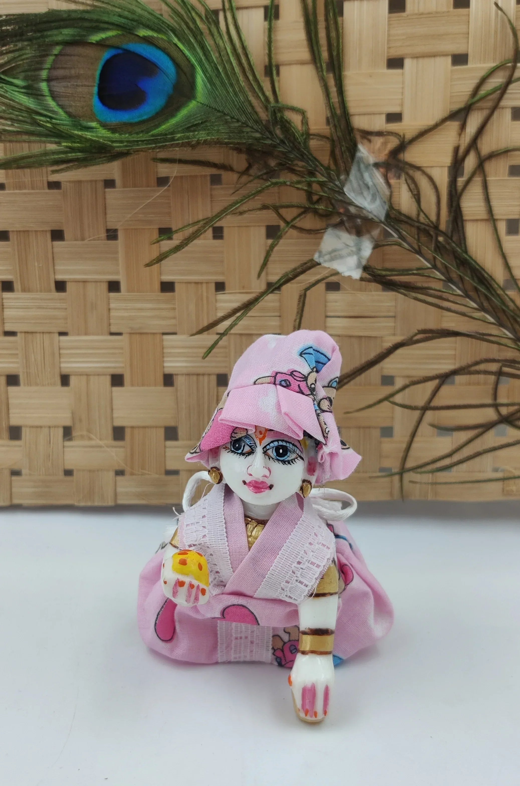 Handmade Laddu Gopal Dress Pack of 4 - Summer Dhoti Kurta Set with Random Prints & Colors | Designer Kanha Ji Poshak for Janmashtami & Festivals