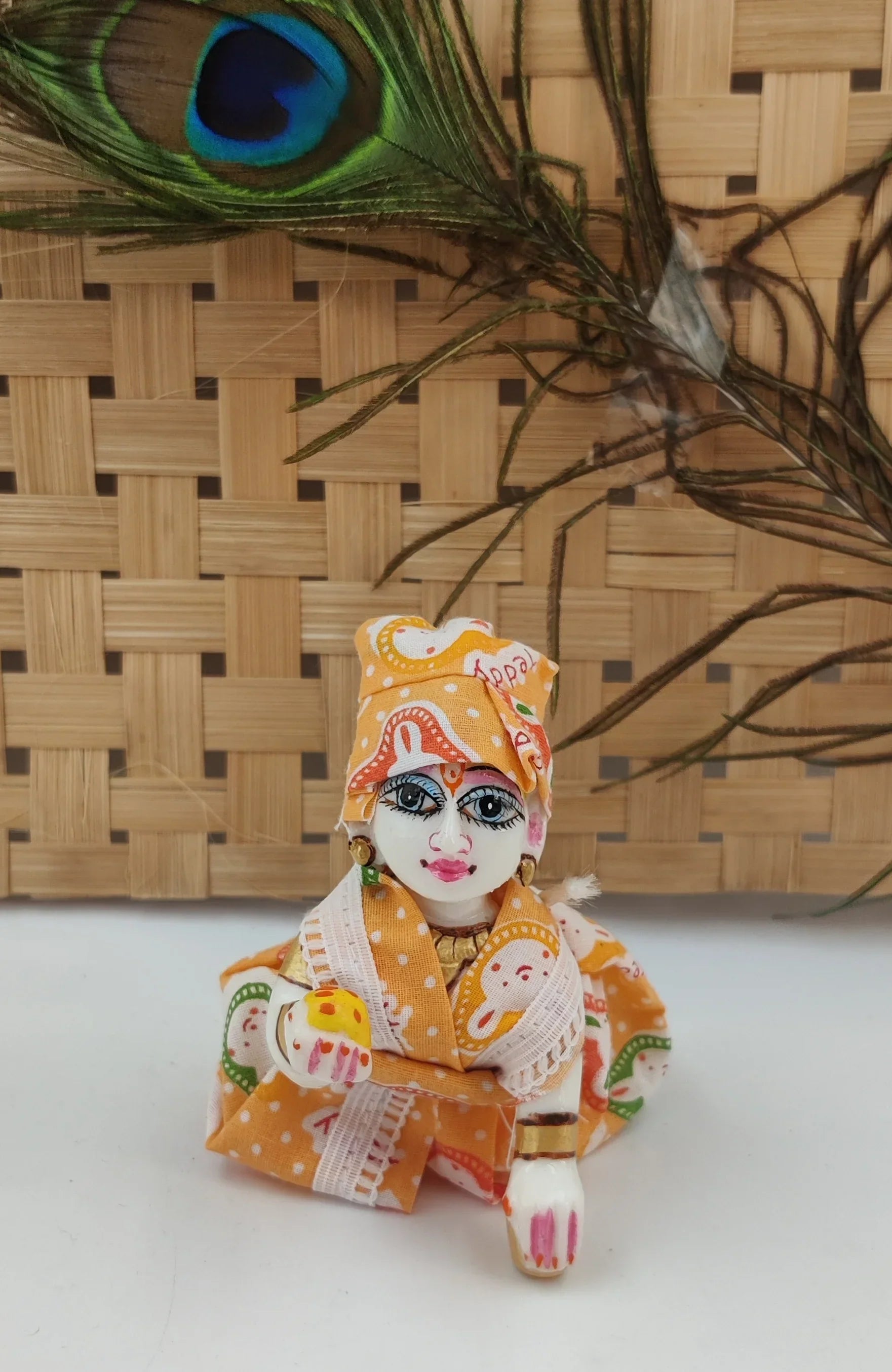 Handmade Laddu Gopal Dress Pack of 4 - Summer Dhoti Kurta Set with Random Prints & Colors | Designer Kanha Ji Poshak for Janmashtami & Festivals
