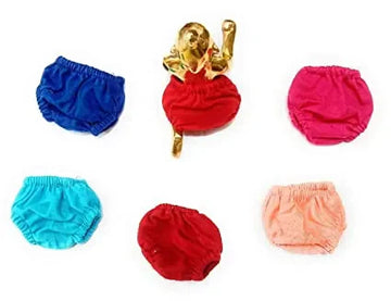 Handmade Laddu Gopal Dress Set - Summer Nappy for Kanha Ji & Bal Gopal (Pack of 6) | Fancy Designer Poshak for Janmashtami Celebrations