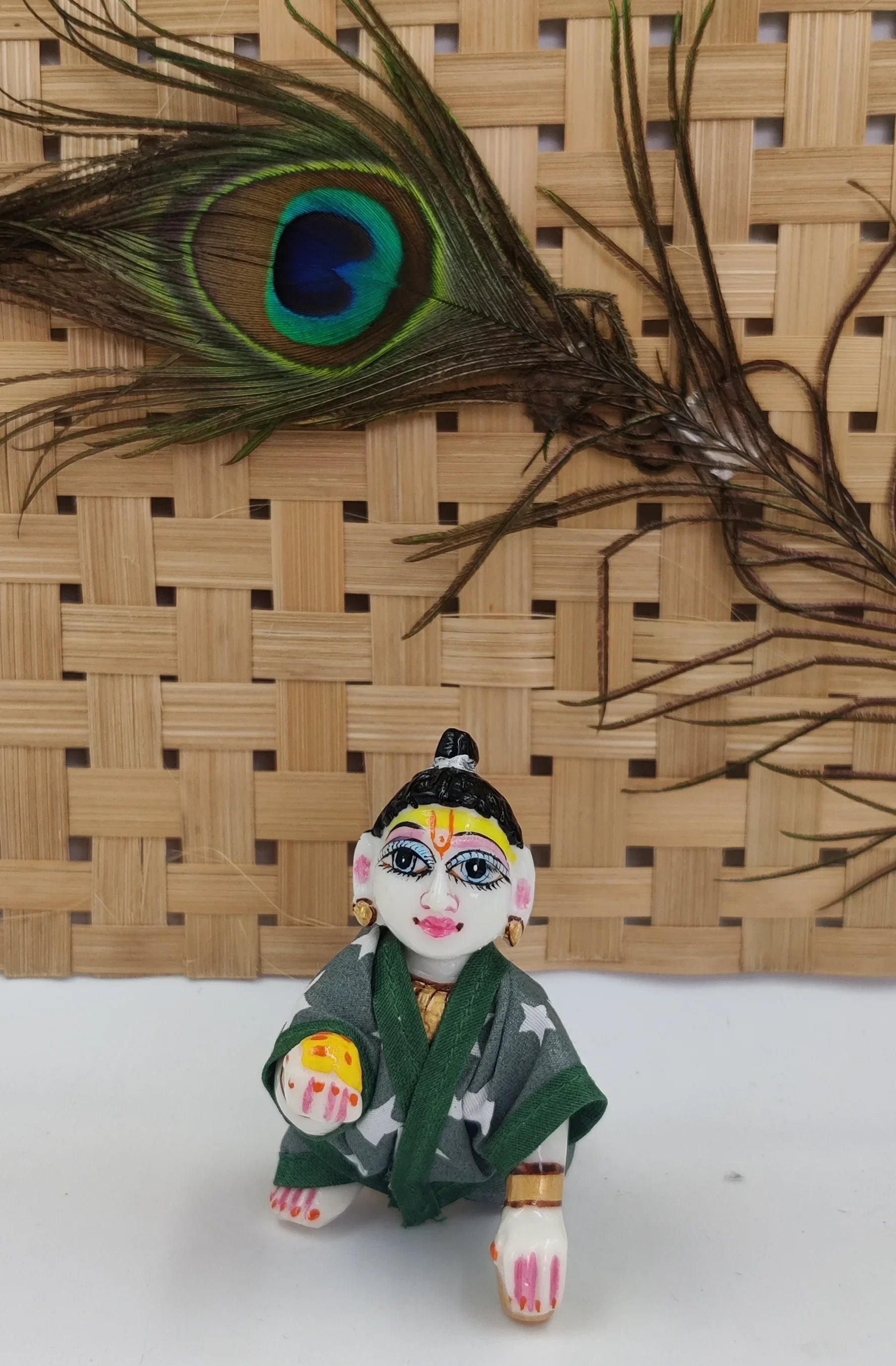 Handmade Laddu Gopal Night Suit Pack of 4 - Designer Summer Poshak for Kanha Ji, Bal Gopal & Krishna Ji Dress - Perfect for Janmashtami Festival