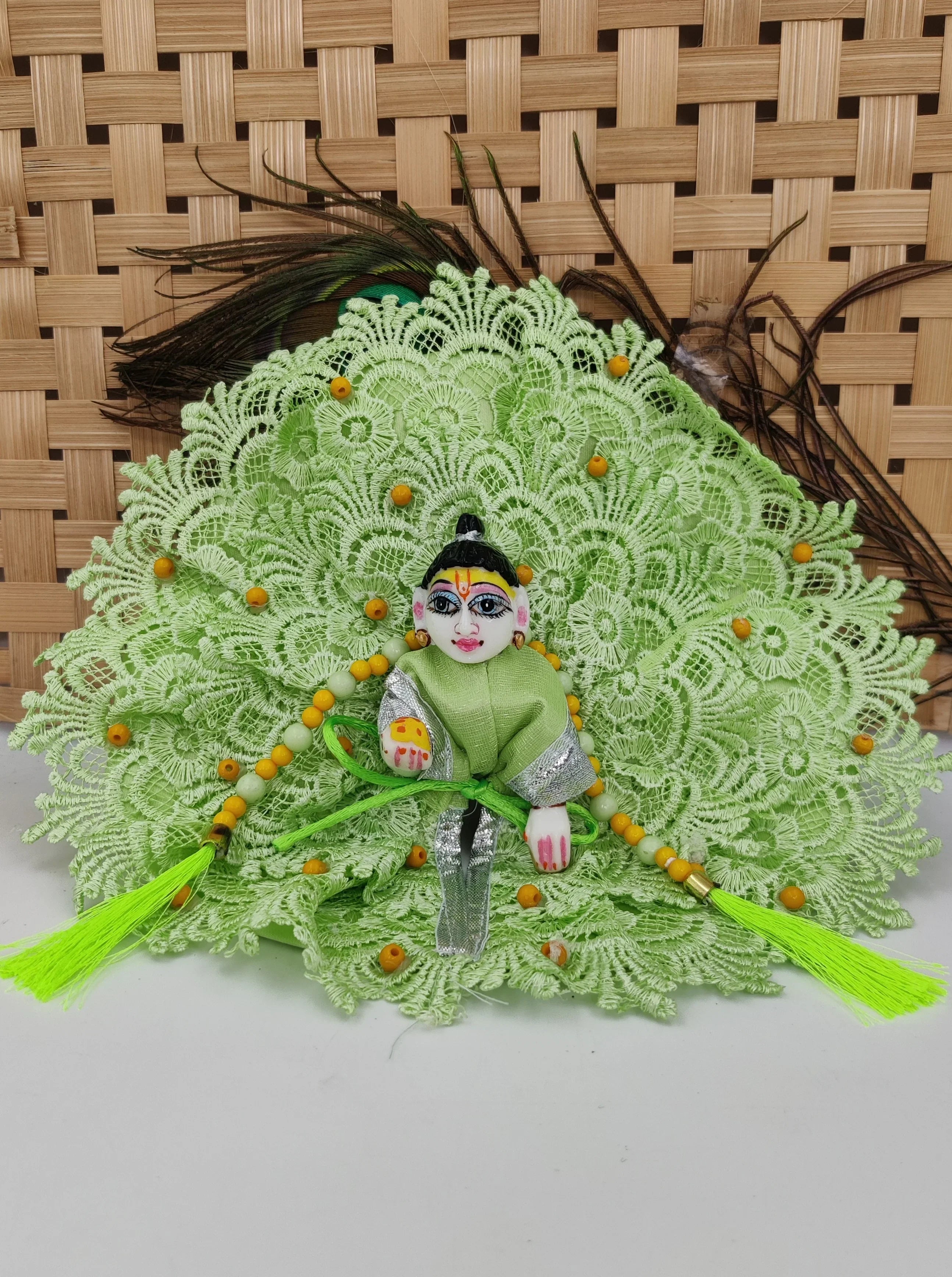 Handmade Designer Laddu Gopal Dress for Summer - Fancy Kanha Ji Poshak, Bal Gopal Dress, Perfect for Janmashtami Celebrations