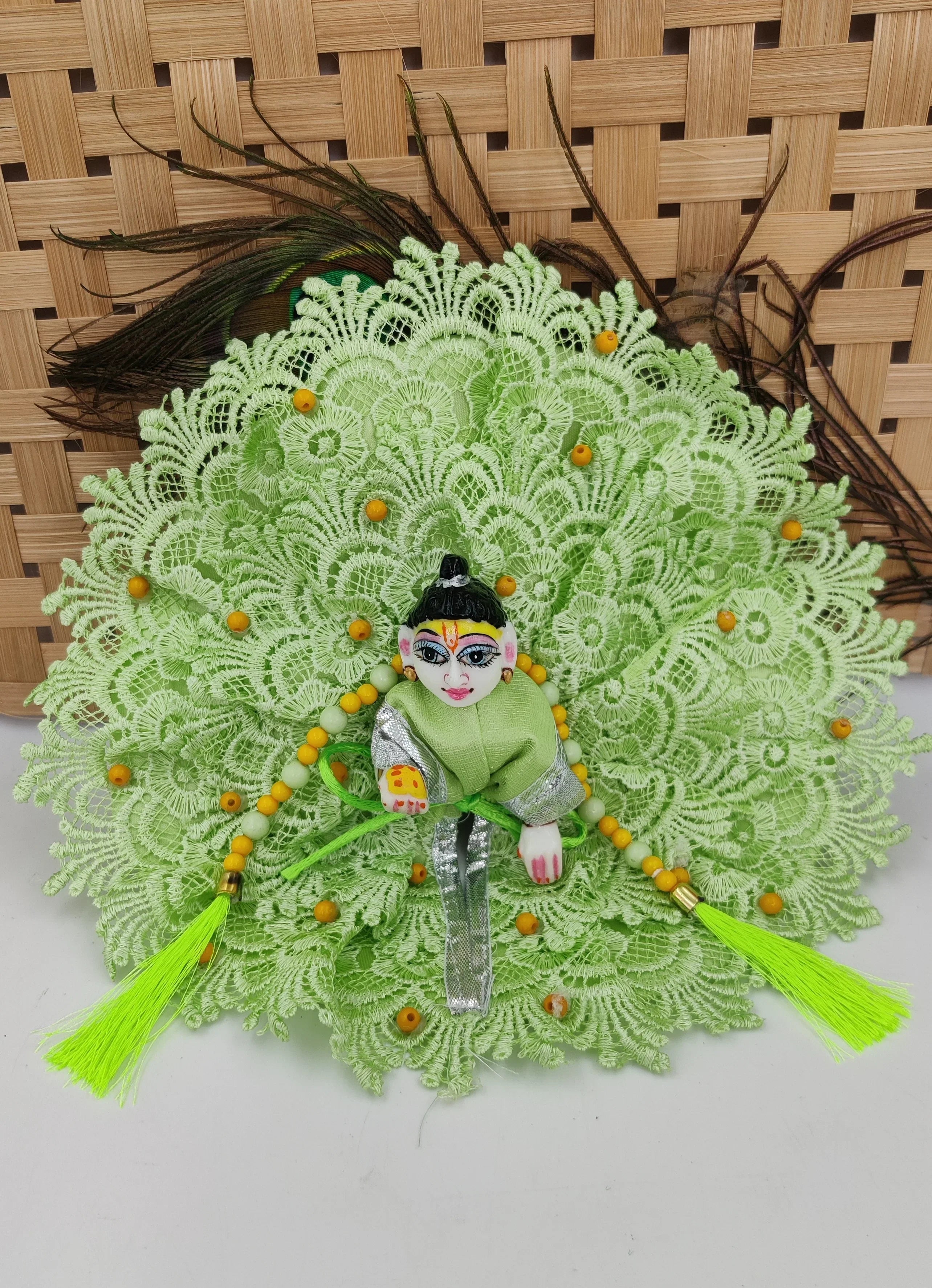 Handmade Designer Laddu Gopal Dress for Summer - Fancy Kanha Ji Poshak, Bal Gopal Dress, Perfect for Janmashtami Celebrations