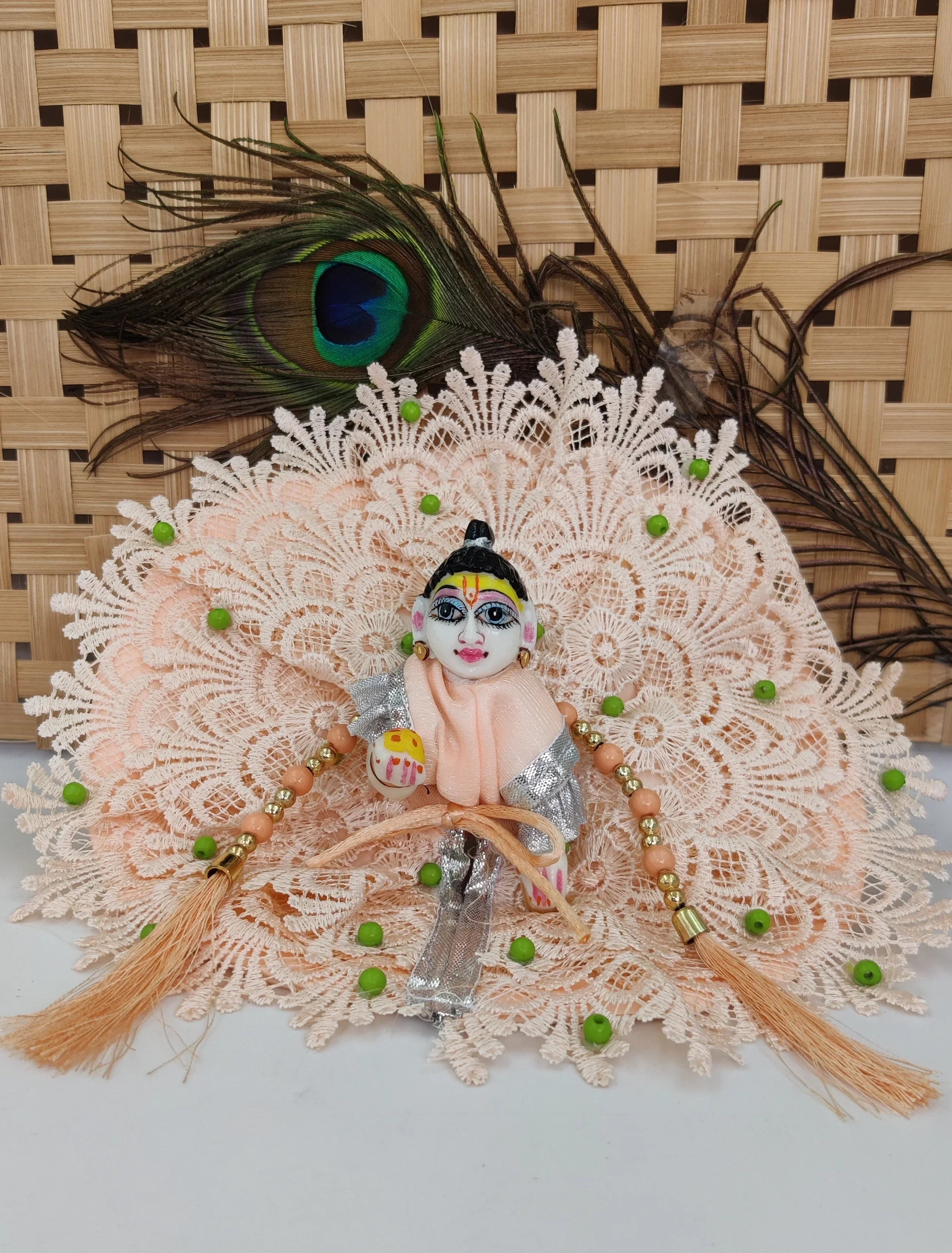 Handmade Designer Laddu Gopal Dress for Summer - Fancy Kanha Ji Poshak, Bal Gopal Dress, Perfect for Janmashtami Celebrations