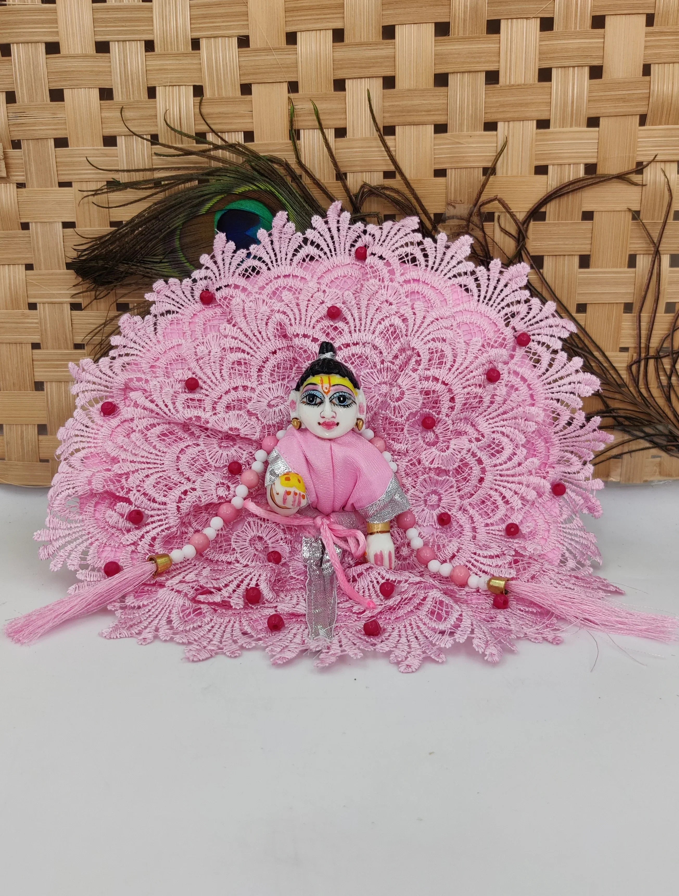 Handmade Designer Laddu Gopal Dress for Summer - Fancy Kanha Ji Poshak, Bal Gopal Dress, Perfect for Janmashtami Celebrations
