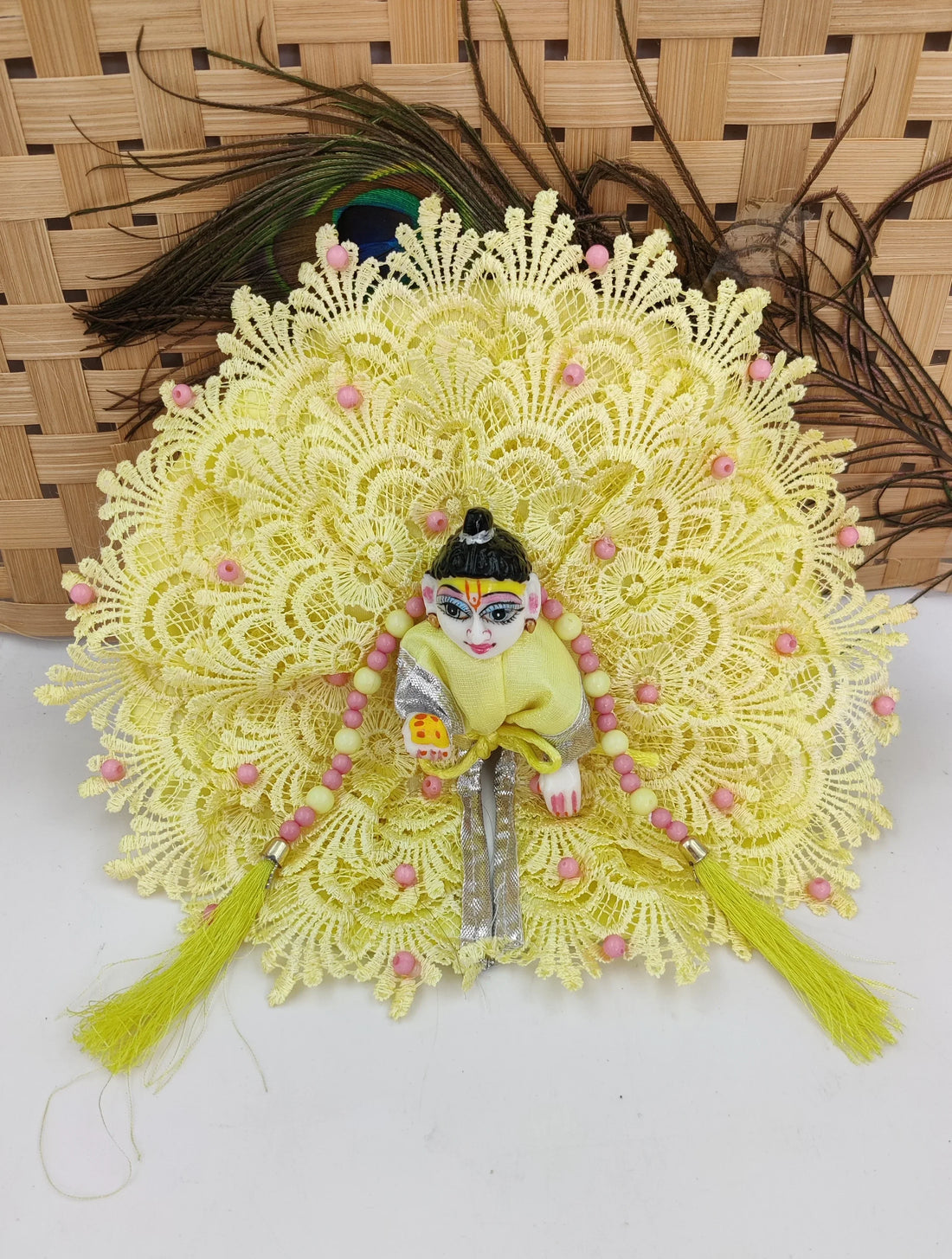 Handmade Designer Laddu Gopal Dress for Summer - Fancy Kanha Ji Poshak, Bal Gopal Dress, Perfect for Janmashtami Celebrations