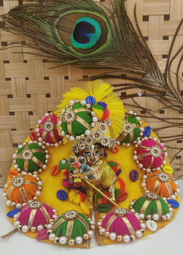 Handmade Navratri Laddu Gopal Dress with Pagdi | Designer Kanha Ji Poshak & Fancy Bal Gopal Dress for Janmashtami Celebrations