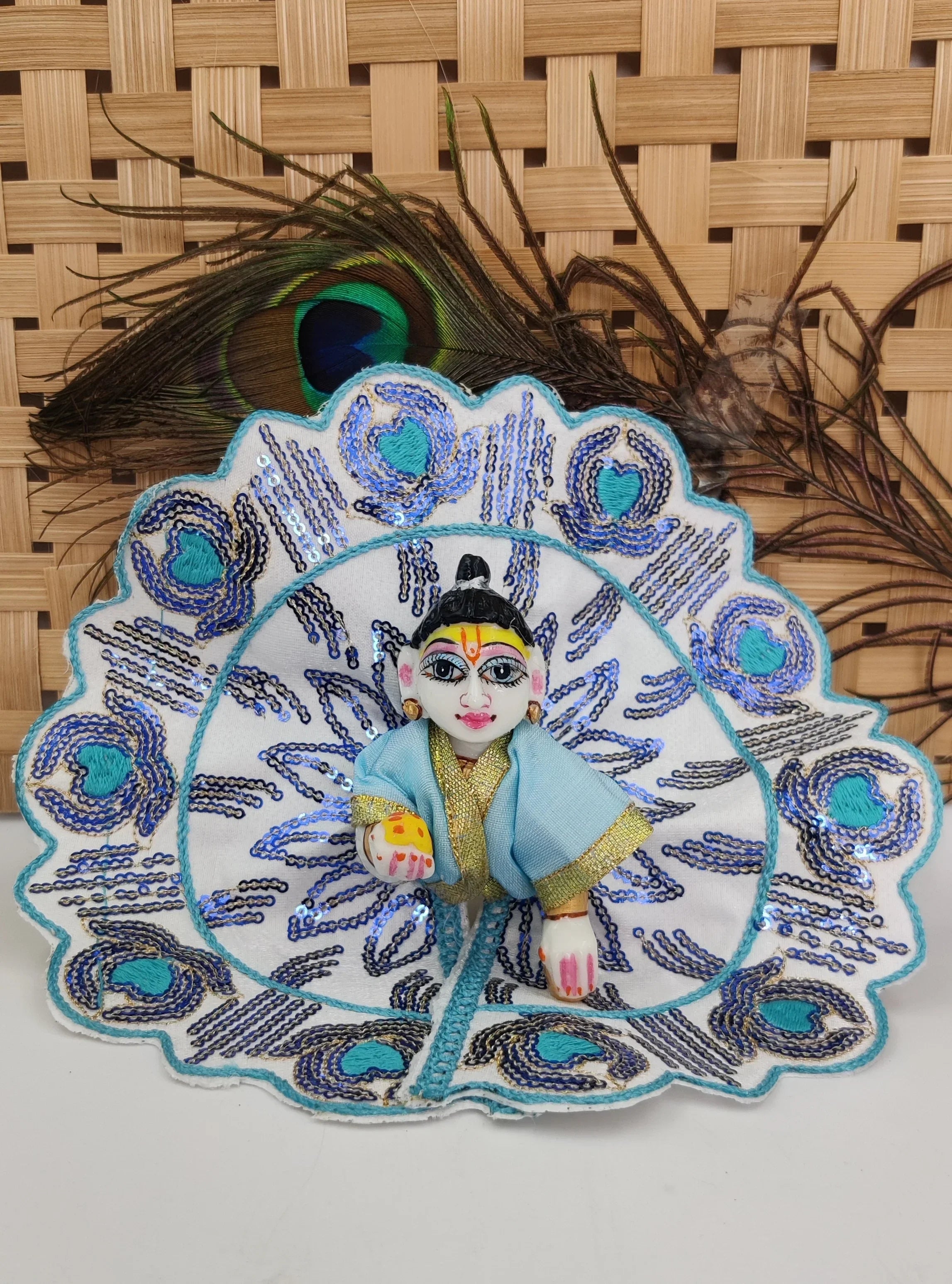 Handmade Summer Laddu Gopal Dress - Designer Kanha Ji Poshak, Fancy Bal Gopal Dress for Janmashtami Celebration - Random Colour