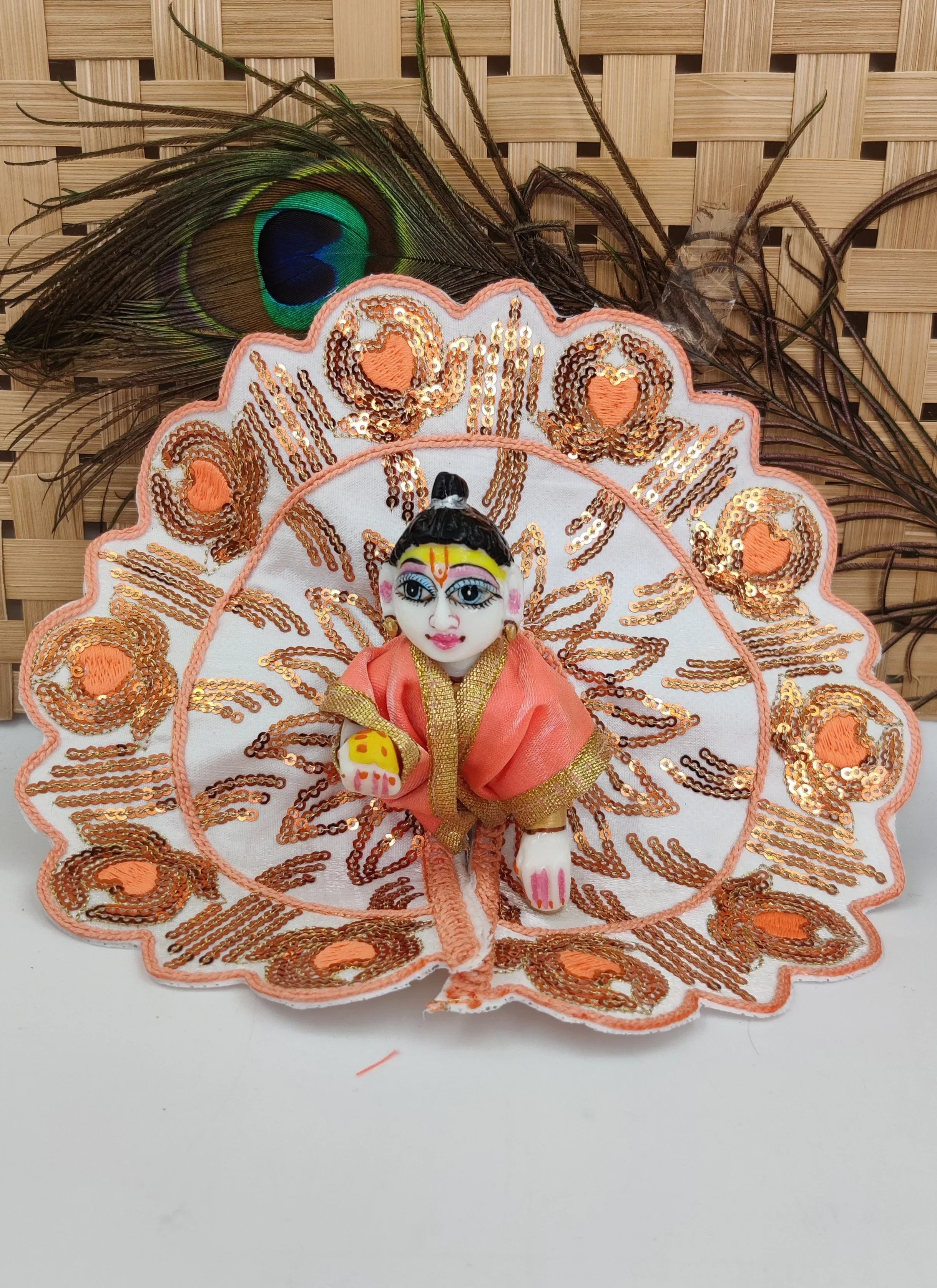 Handmade Summer Laddu Gopal Dress - Designer Kanha Ji Poshak, Fancy Bal Gopal Dress for Janmashtami Celebration - Random Colour