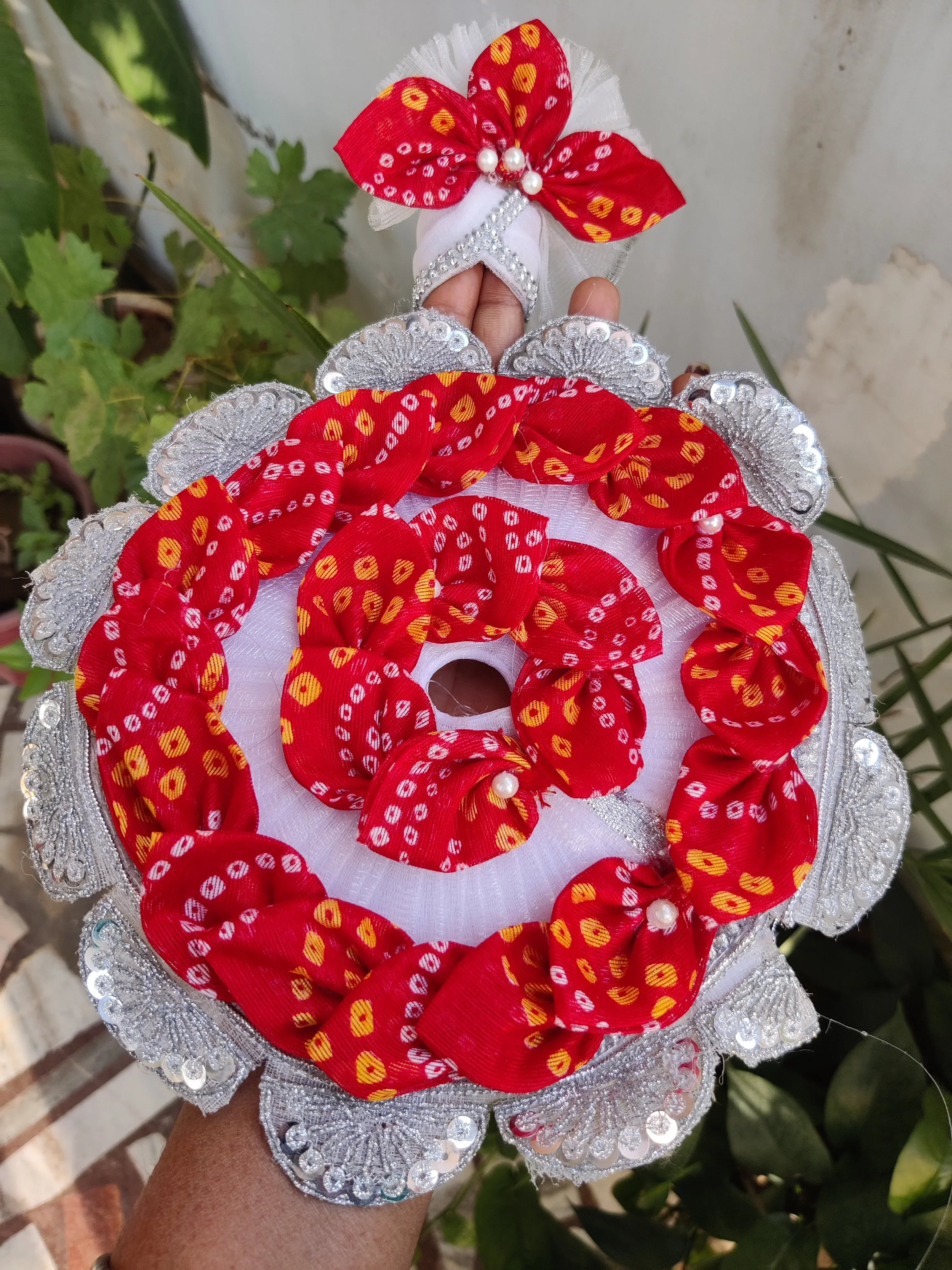 Handmade White Laddu Gopal Dress with Pagdi - Designer Kanha Ji Poshak for Janmashtami, Fancy Bal Gopal Dress, Krishna Ji Dress