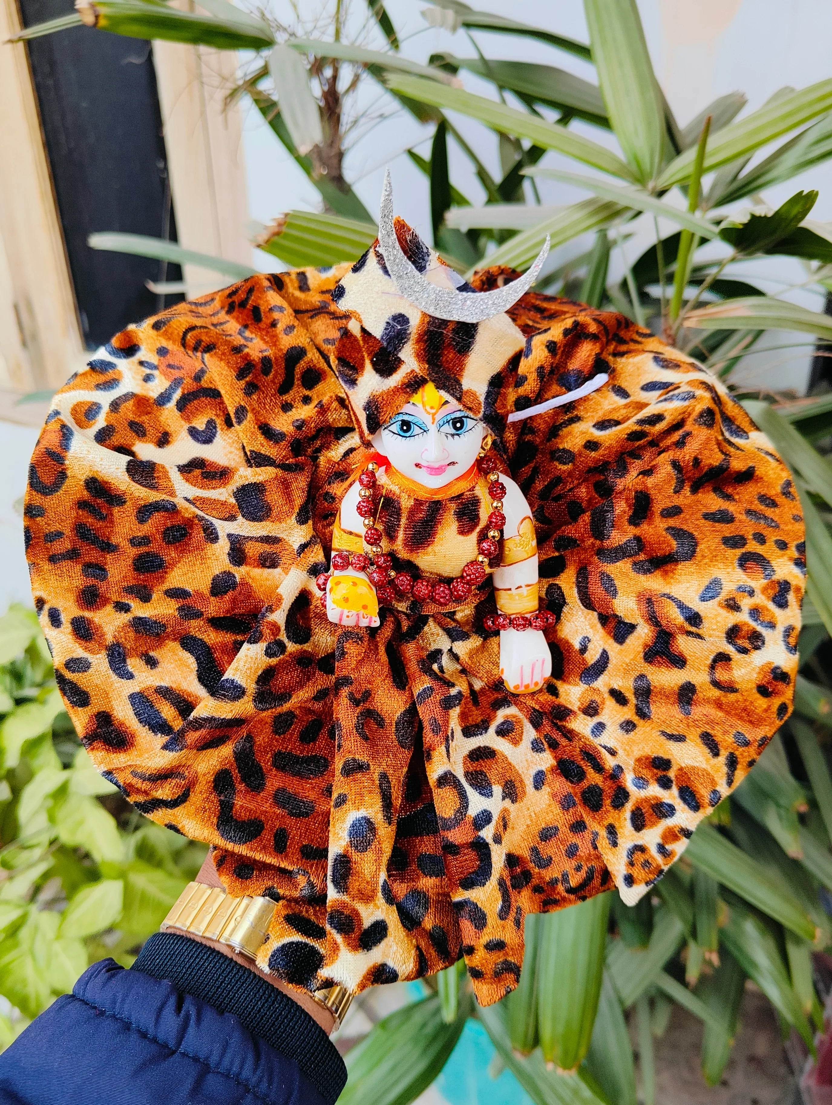 Handmade Shivratri Laddu Gopal Dress with Pagdi, Mala & Kangan | Designer Kanha Ji Poshak for Janmashtami | Fancy Bal Gopal Dress