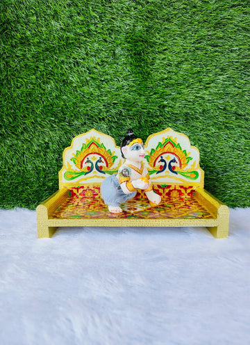 laddu ji & radha rani ji two seater minakari singhasan for laddu gopal ji