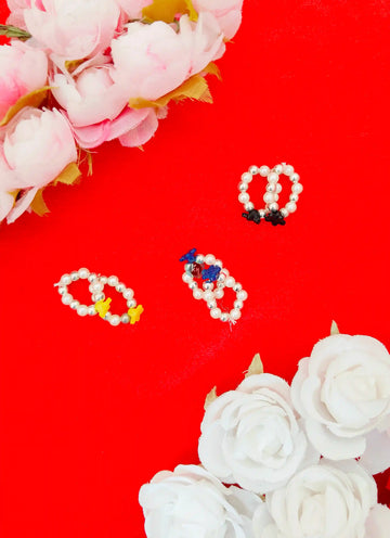 Handmade Ladoo Gopal Moti Kangan [3 Pair] - Perfect for 2-5 No Size | Designer Kanha Ji Poshak & Bal Gopal Dress for Janmashtami Festival