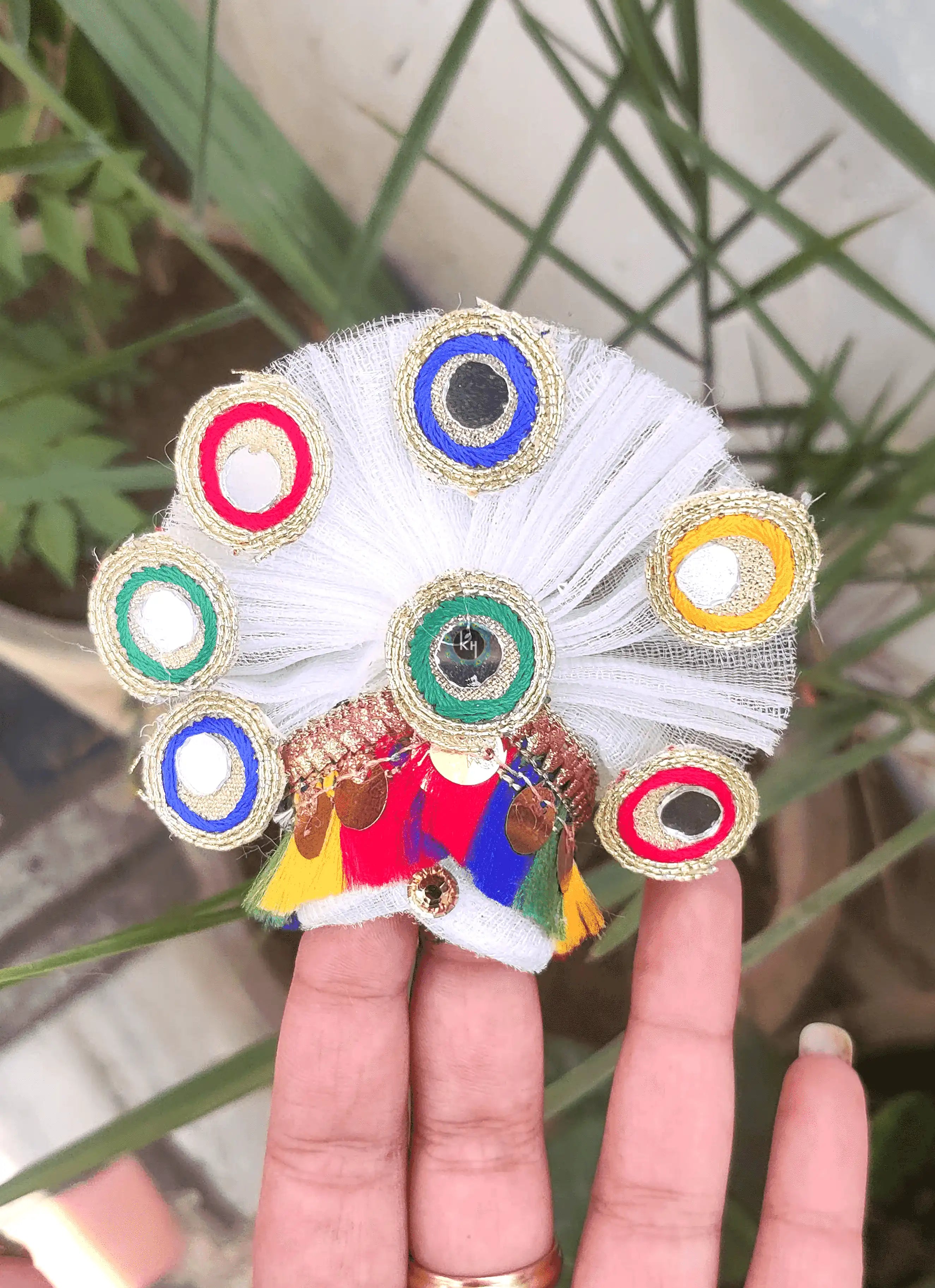 Handmade White Lace Laddu Gopal Dress - Designer Kanha Ji Poshak for Janmashtami, Fancy Bal Gopal Dress & Krishna Ji Outfit