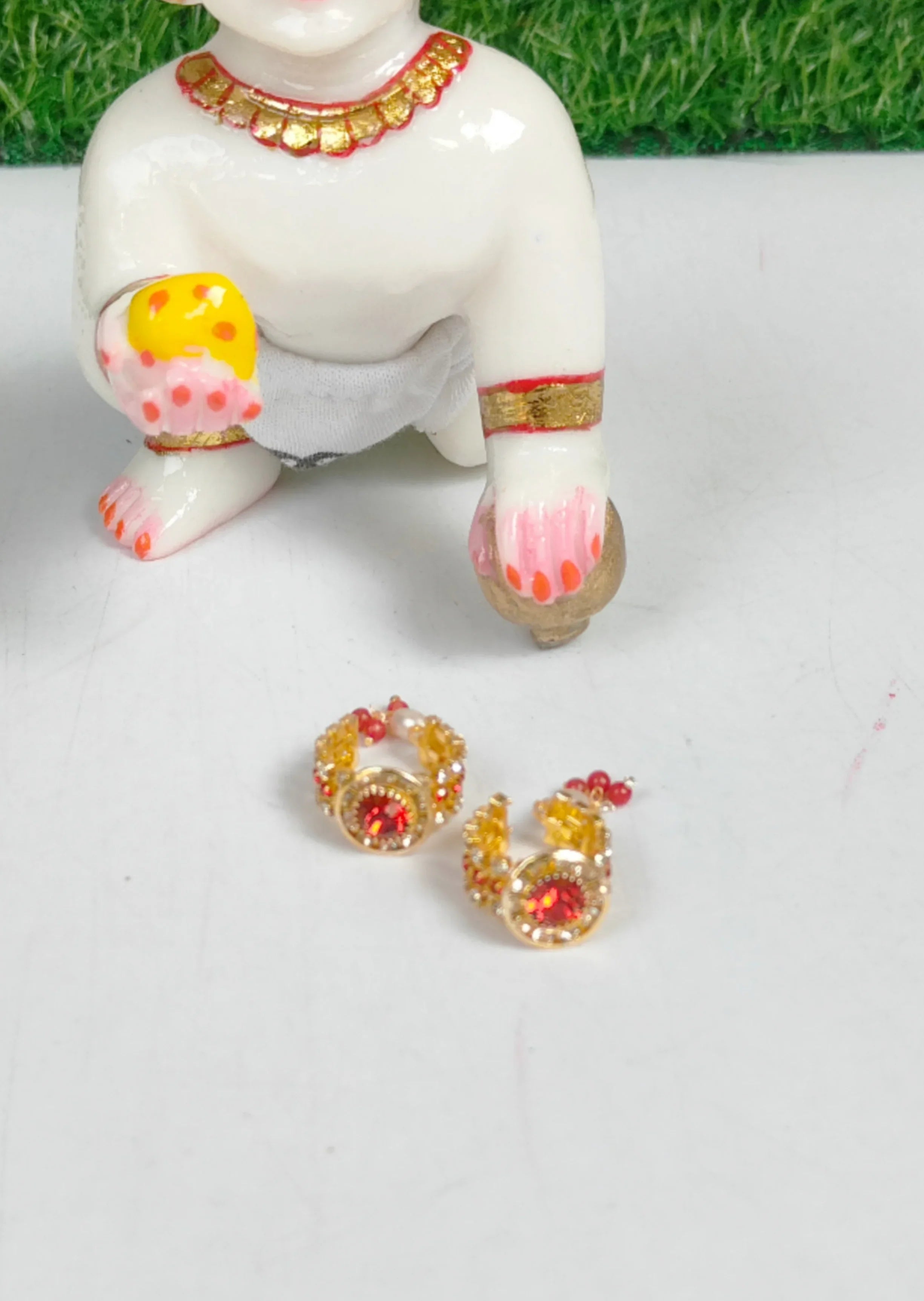 Handmade Designer Kangan for Laddu Gopal Ji - Perfect for 3 to 6 No. | Fancy Kanha Ji Poshak & Bal Gopal Dress for Janmashtami Celebrations