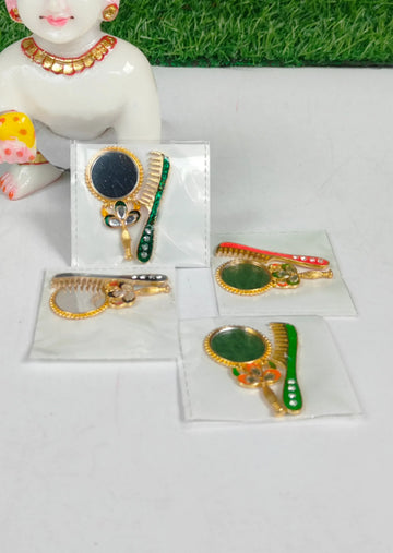 Mirror comb set for laddu gopal ji (random colour)