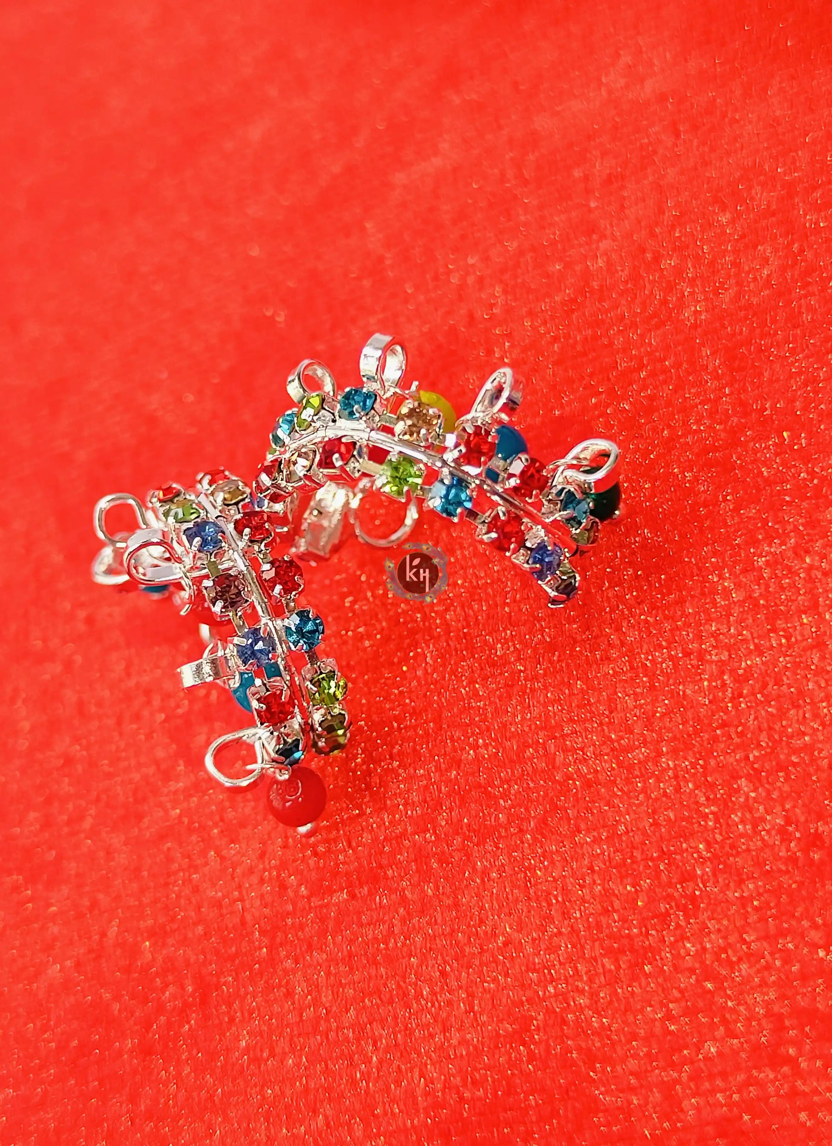 Handmade Silver Multi-Color Kangan for Laddu Gopal Ji - Perfect Accessory for Janmashtami, Bal Gopal Dress, and Kanha Ji Poshak (0-4 No.)