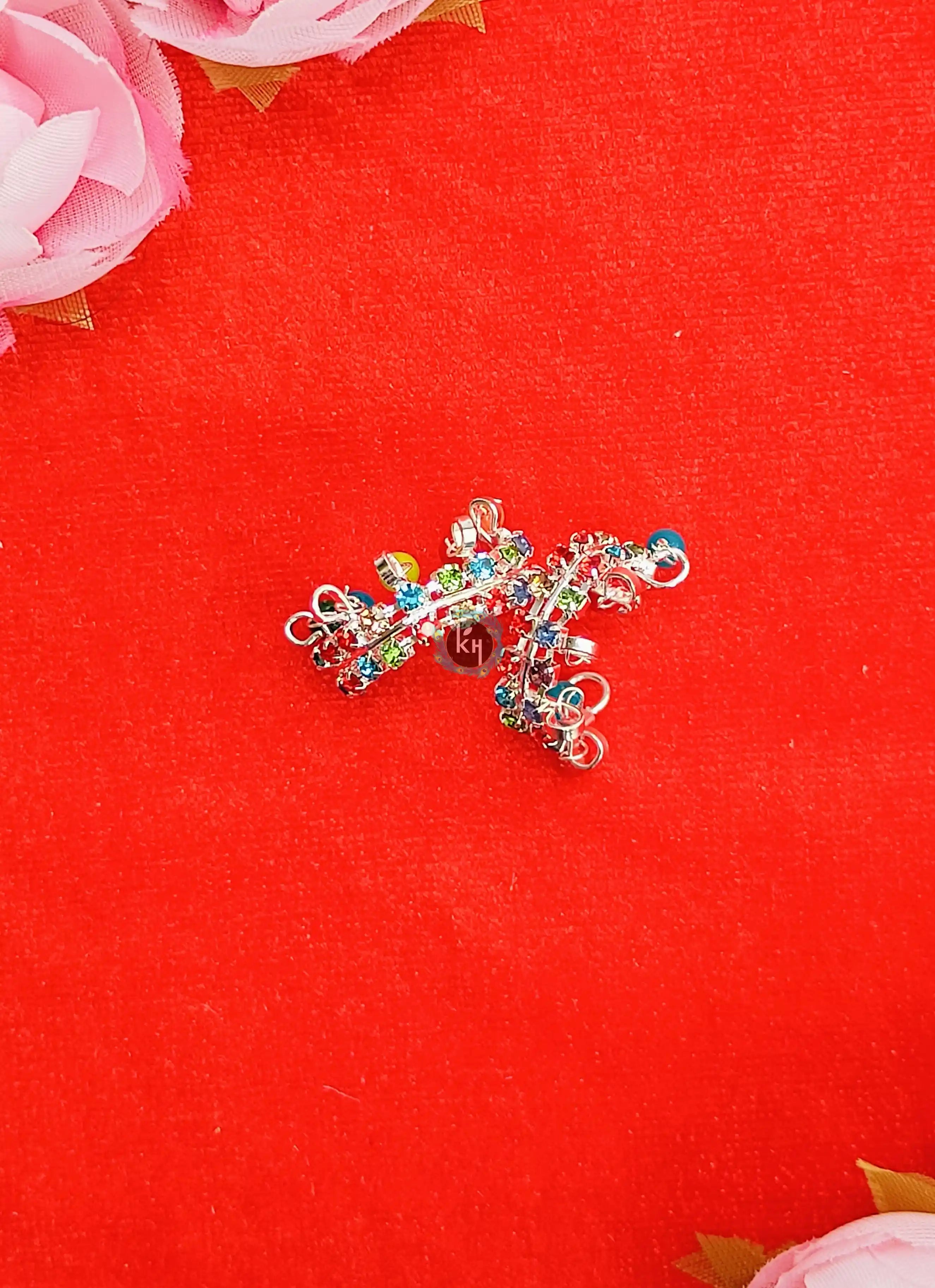 Handmade Silver Multi-Color Kangan for Laddu Gopal Ji - Perfect Accessory for Janmashtami, Bal Gopal Dress, and Kanha Ji Poshak (0-4 No.)