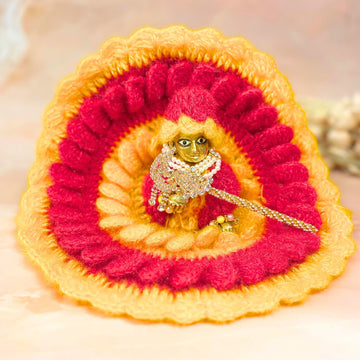 Handmade Tejvilaas Designer Woollen Laddu Gopal Dress - Fancy Poshak for Kanha Ji, Bal Gopal & Krishna Ji | Perfect for Janmashtami Celebrations