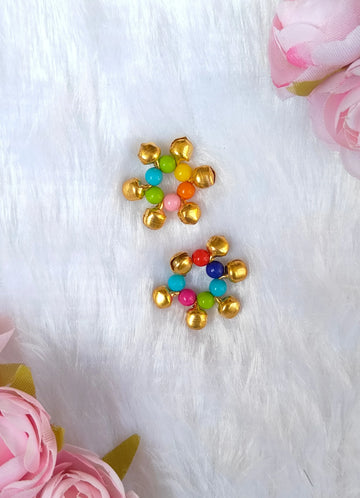 Handmade Ladoo Gopal Payal & Kangan Set for 2-4 No Size - Designer Kanha Ji Poshak, Bal Gopal Dress for Janmashtami Festival (Pack of 2)
