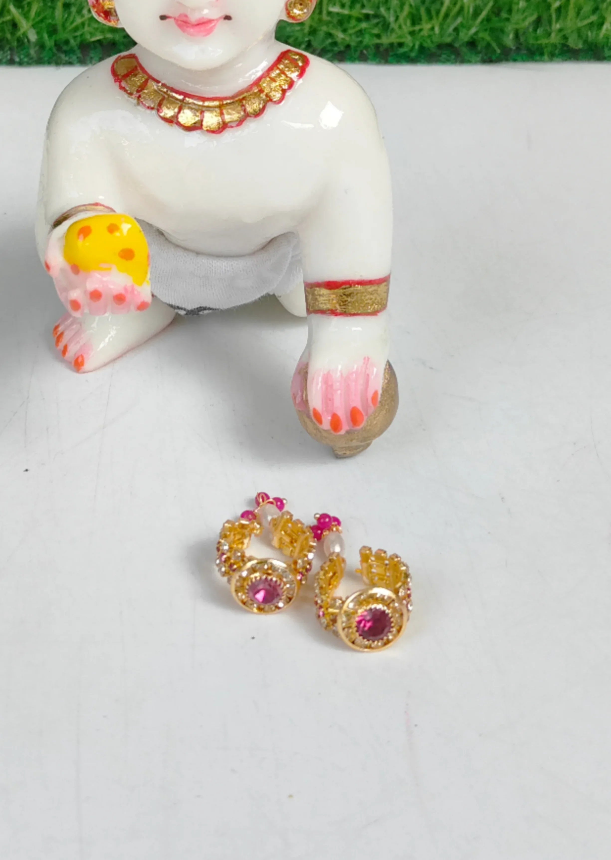 Handmade Designer Kangan for Laddu Gopal Ji - Perfect for 3 to 6 No. | Fancy Kanha Ji Poshak & Bal Gopal Dress for Janmashtami Celebrations
