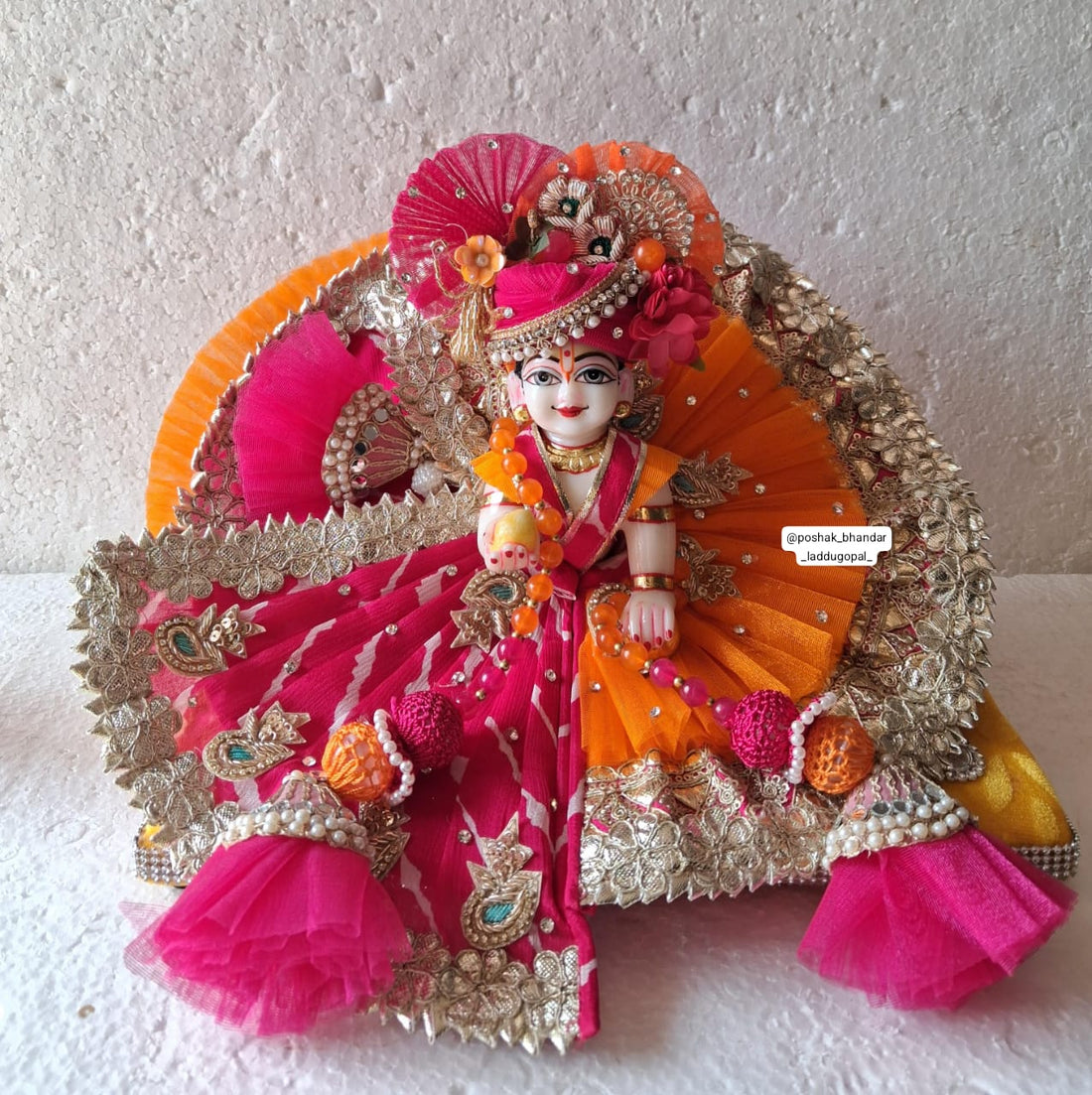 Handmade Designer Laddu Gopal Dress | Fancy Kanha Ji Poshak for Janmashtami | Unique Bal Gopal & Krishna Ji Dress for Festivals