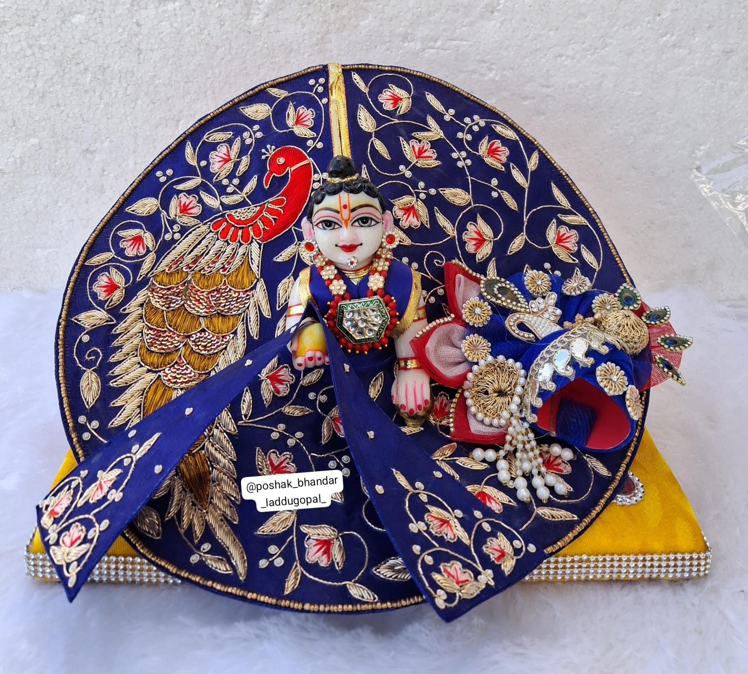 Handmade Designer Laddu Gopal Dress | Fancy Kanha Ji Poshak for Janmashtami | Bal Gopal & Krishna Ji Dress for Festivals