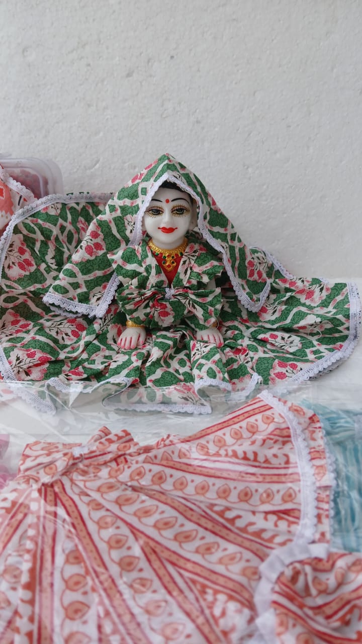 Handmade Pure Cotton Laddu Gopal Dress - Designer Kanha Ji Poshak for Janmashtami, Fancy Bal Gopal Dress, Krishna Ji Dress