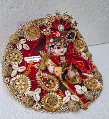Handmade Rajasthani Laddu Gopal Dress - Designer Kanha Ji Poshak for Janmashtami | Fancy Bal Gopal & Krishna Ji Dress (Sizes 5/6/7)
