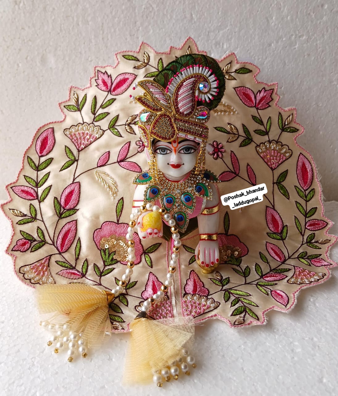 Handmade Janmashtami Special Royal Poshak - Designer Laddu Gopal Dress, Kanha Ji Poshak, Bal Gopal Dress & Krishna Ji Dress for Festivals