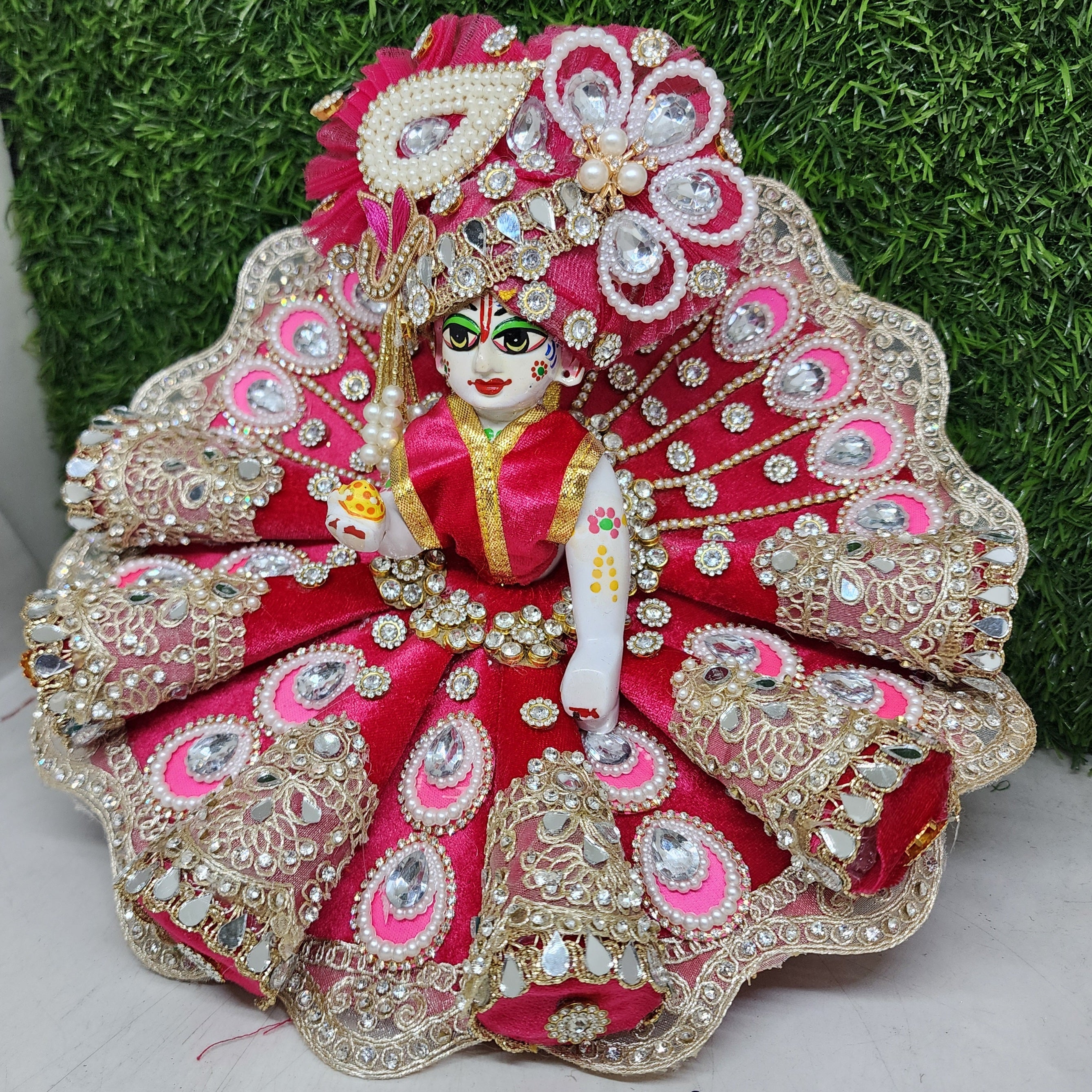 Designer Laddu Gopal Dress for Janmashtami | Fancy Kanha Ji Poshak in Size 0-6 | Heavy Quality Bal Gopal Dress for Unique Festivals